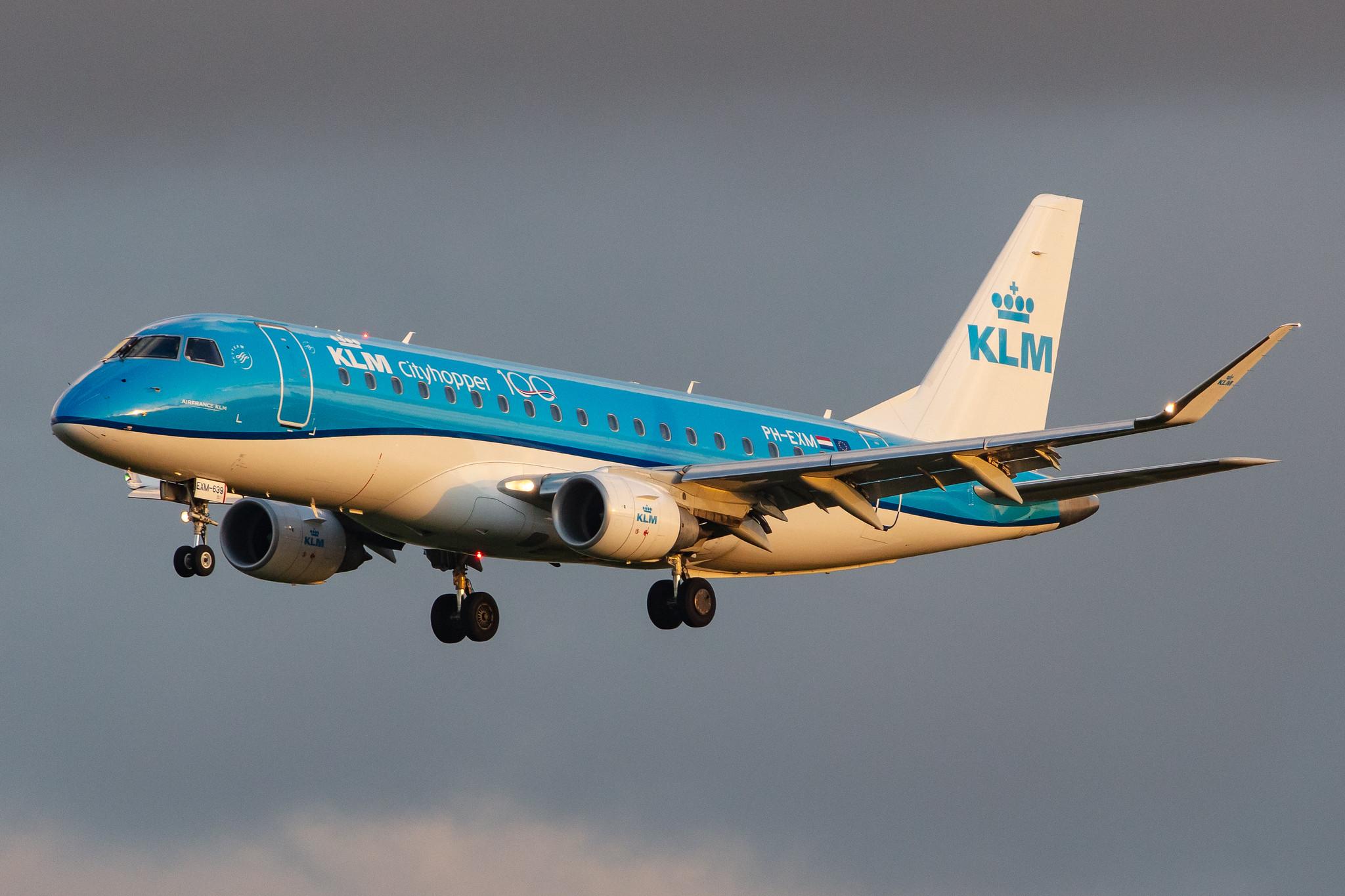Amsterdam Airport Schiphol: KLM (KL / KLM) | Operator: KLM Cityhopper |  Embraer E175STD E75L | PH-EXM | MSN 17000639