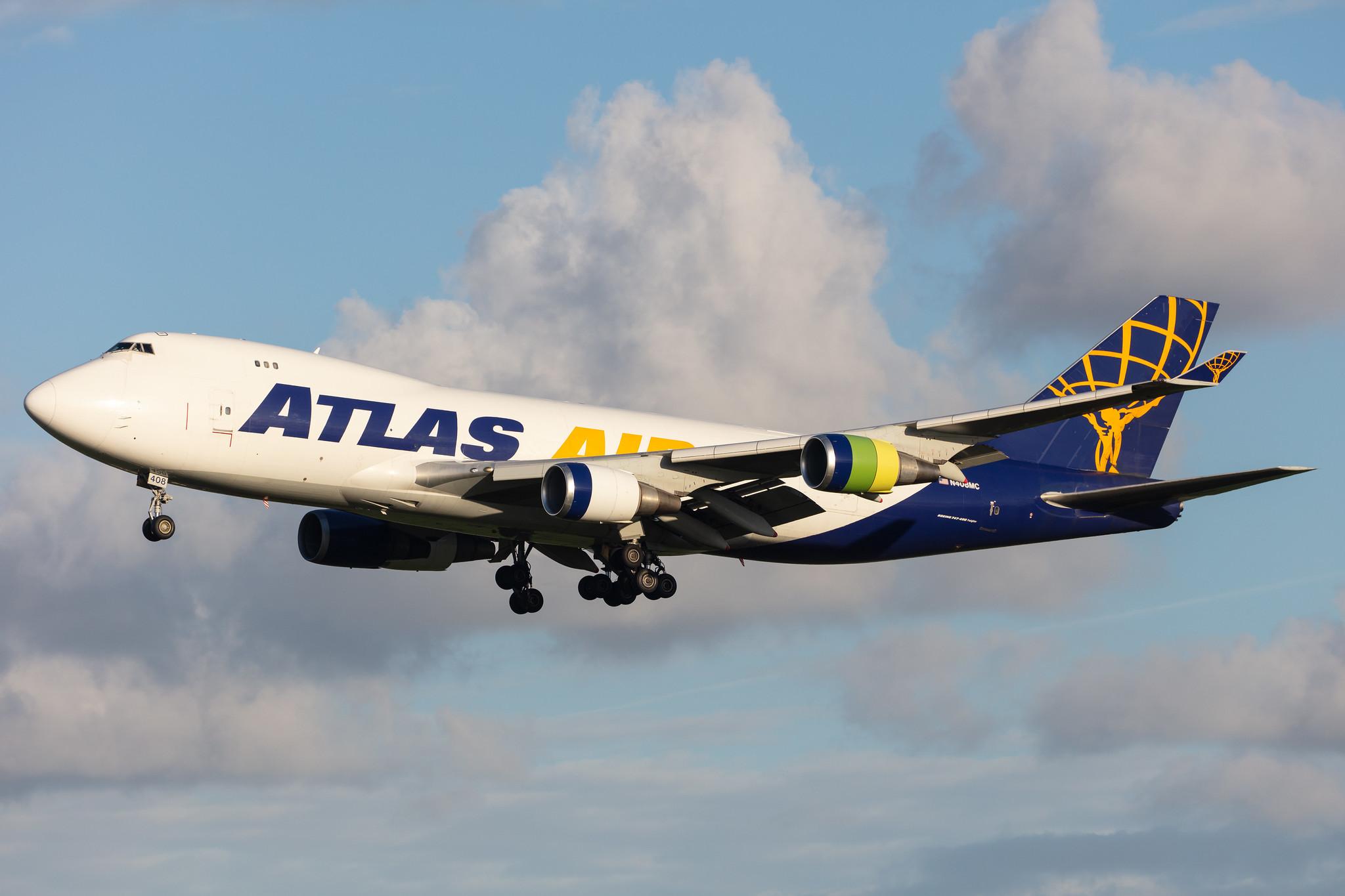 Amsterdam Airport Schiphol: Atlas Air (5Y / GTI) |  Boeing 747-47U(F) B744 | N408MC | MSN 29261