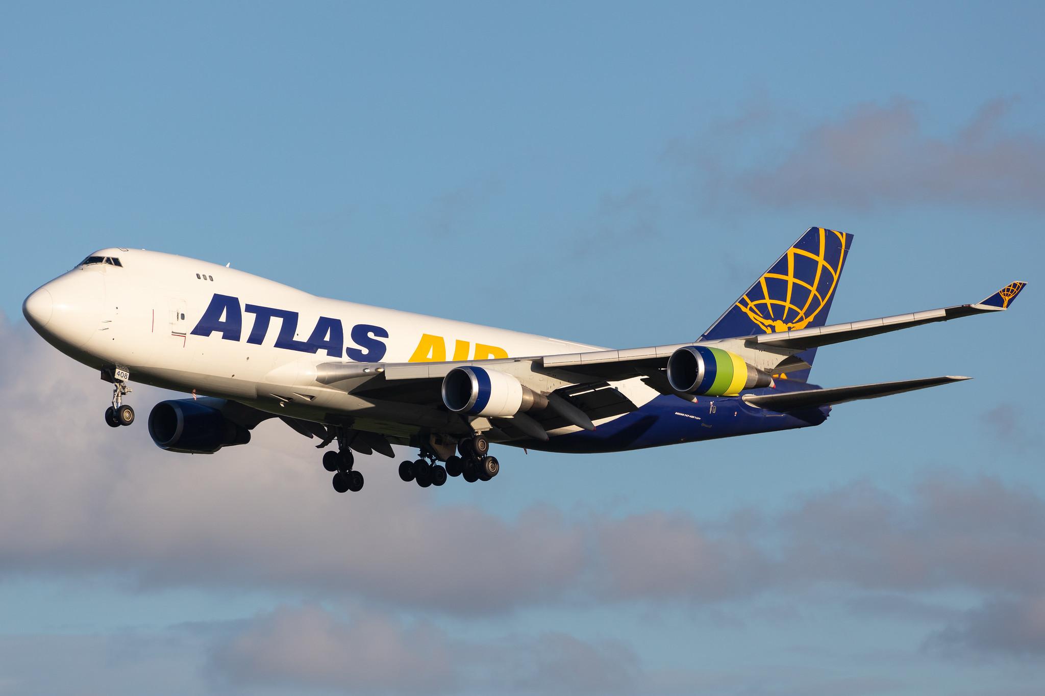 Amsterdam Airport Schiphol: Atlas Air (5Y / GTI) |  Boeing 747-47U(F) B744 | N408MC | MSN 29261