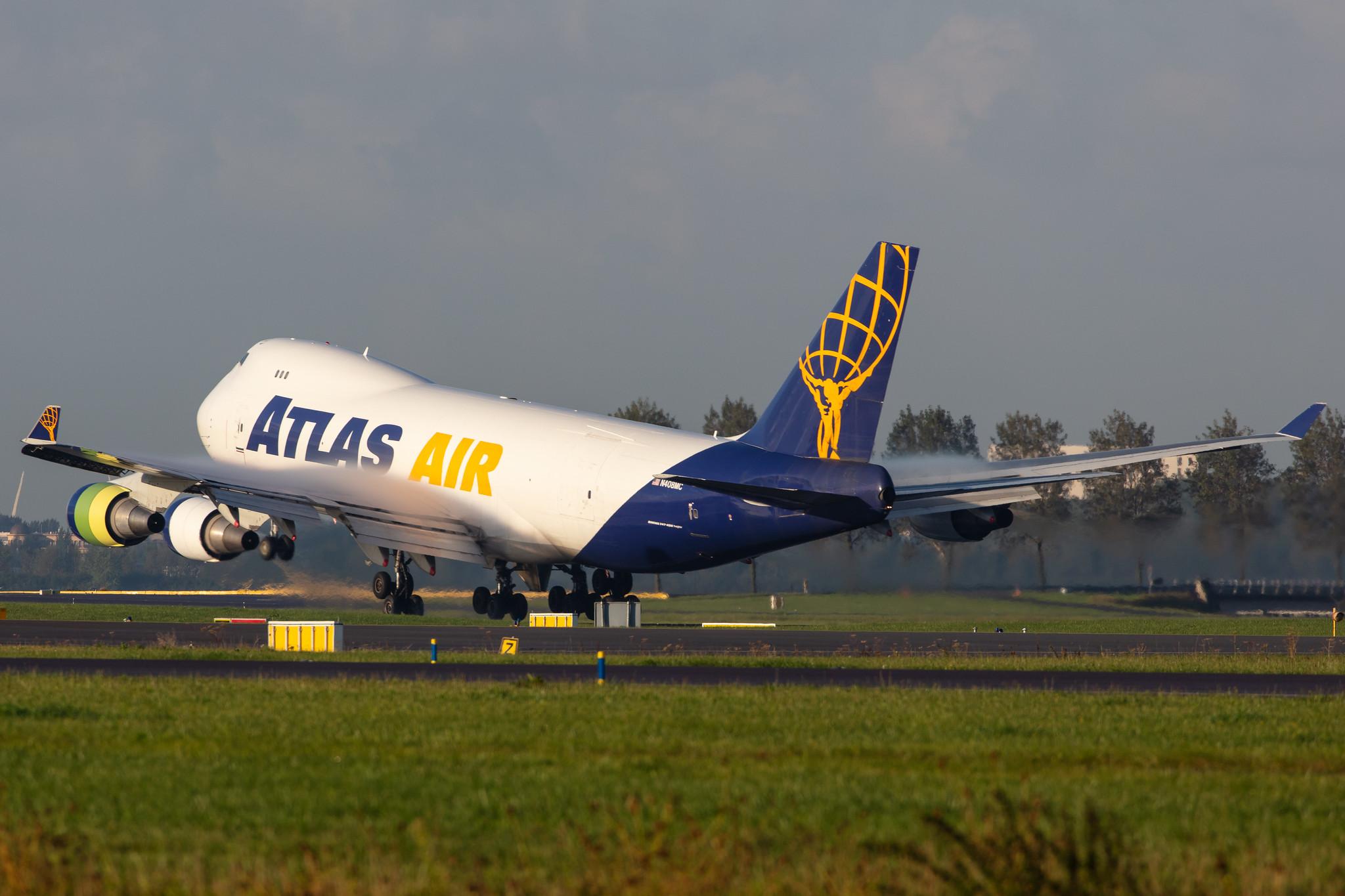 Amsterdam Airport Schiphol: Atlas Air (5Y / GTI) |  Boeing 747-47U(F) B744 | N408MC | MSN 29261