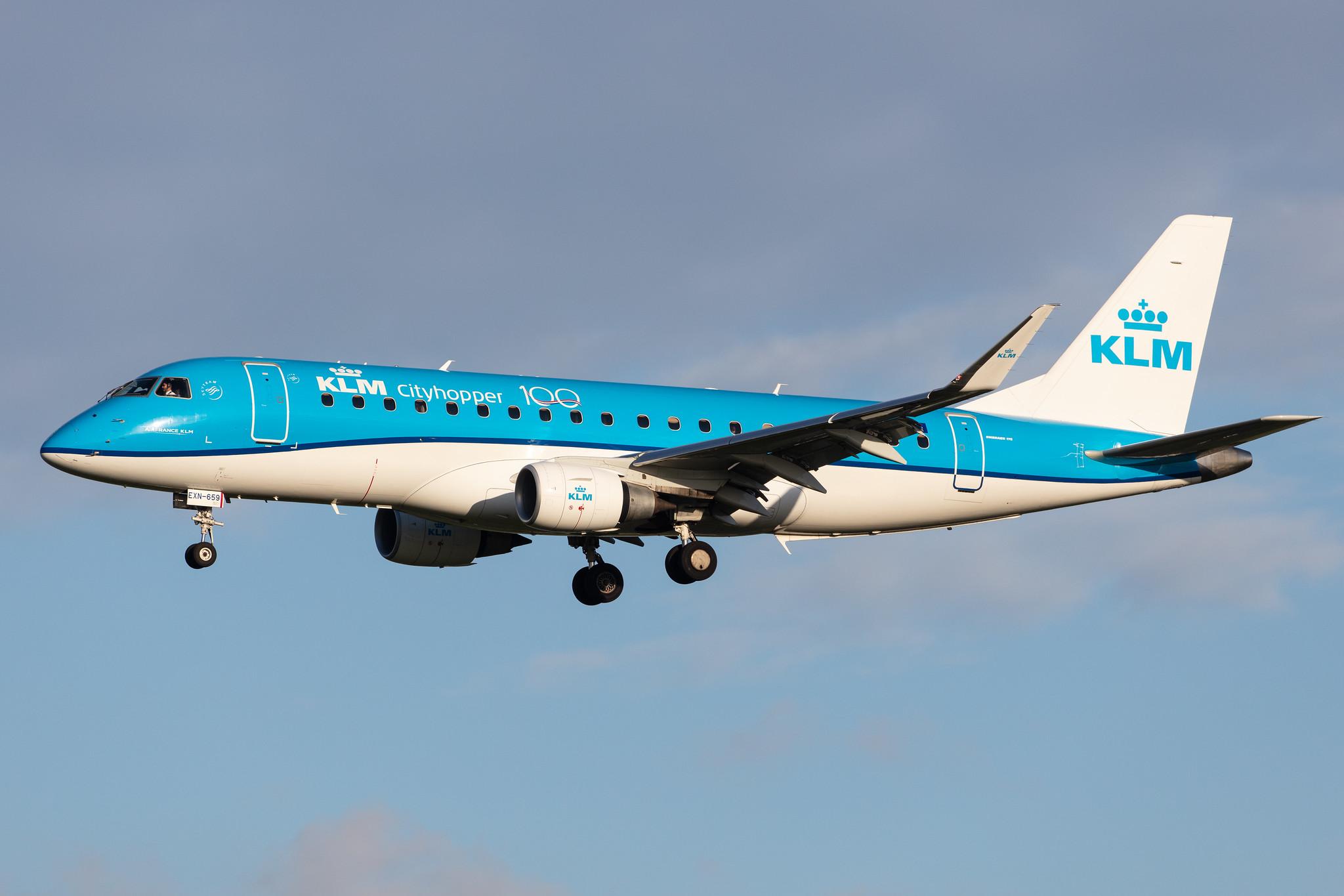 Amsterdam Airport Schiphol: KLM (KL / KLM) | Operator: KLM Cityhopper |  Embraer E175STD E75L | PH-EXN | MSN 17000659