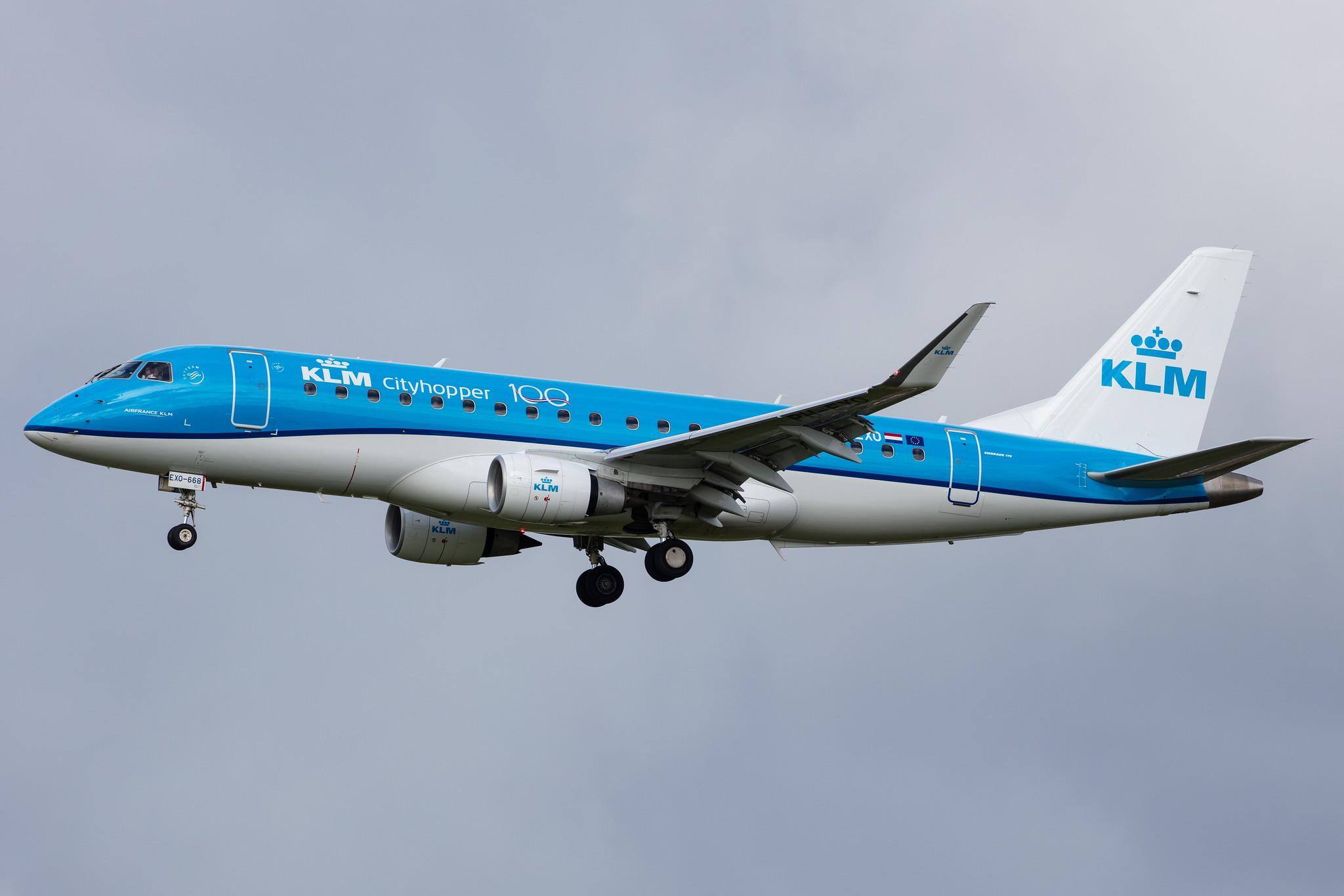 Amsterdam Airport Schiphol: KLM (KL / KLM) | Operator: KLM Cityhopper |  Embraer E175STD E75L | PH-EXO | MSN 17000668