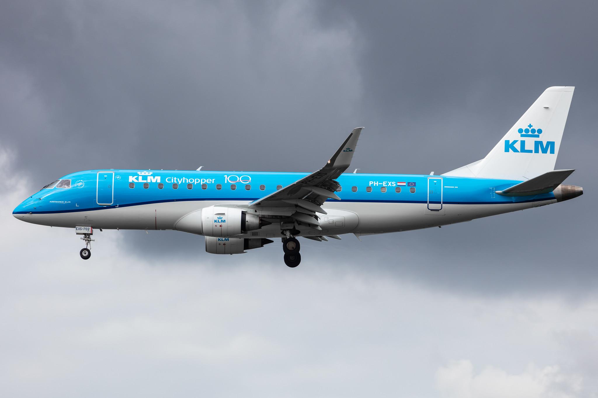 Amsterdam Airport Schiphol: KLM (KL / KLM) | Operator: KLM Cityhopper |  Embraer E175STD E75L | PH-EXS | MSN 17000702