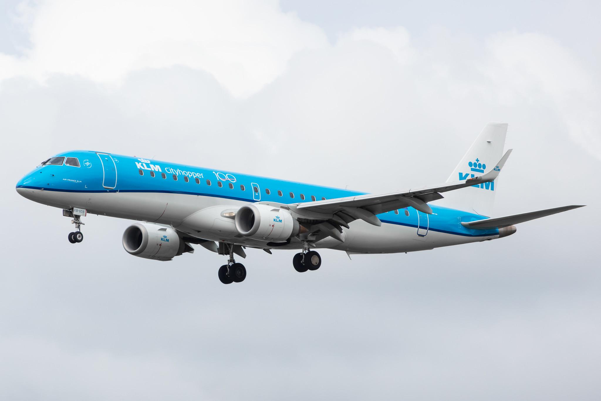 Amsterdam Airport Schiphol: KLM (KL / KLM) | Operator: KLM Cityhopper |  Embraer E190STD E190 | PH-EXB | MSN 19000658