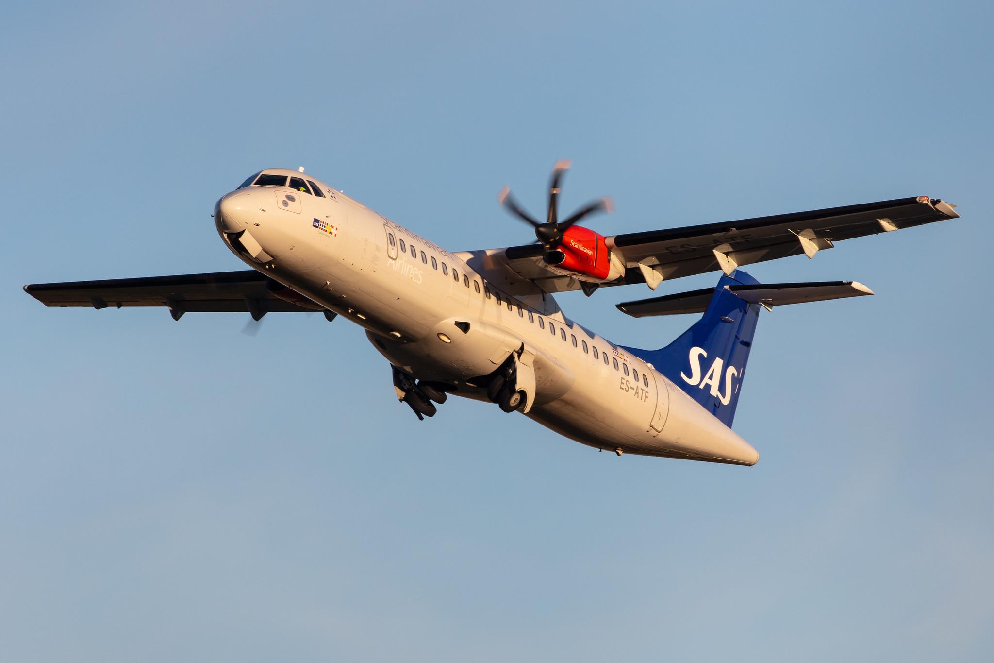 Hamburg Airport: SAS (SK / SAS) | Operator: Xfly |  ATR 72-600 AT76 | ES-ATF | MSN 1131