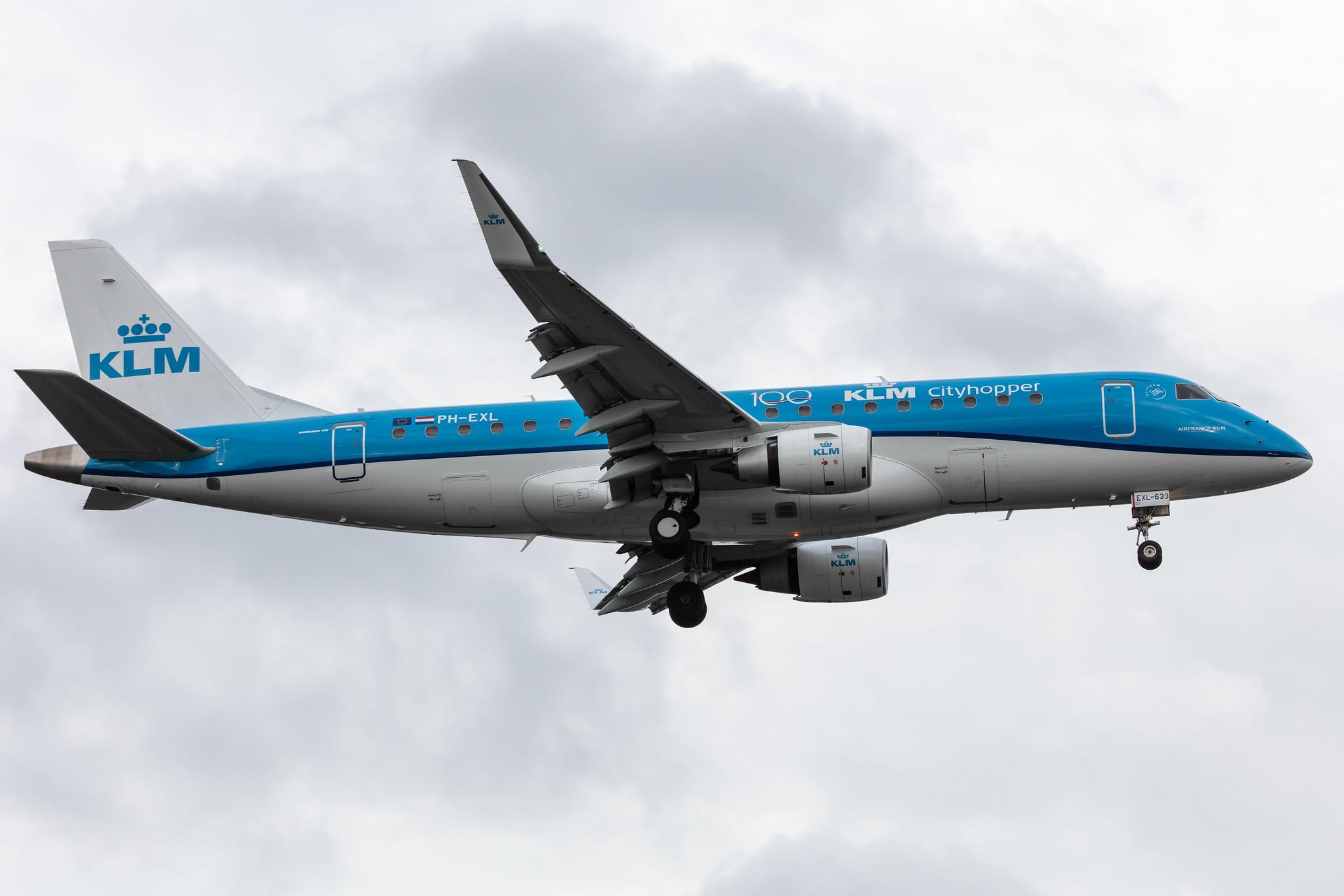 Amsterdam Airport Schiphol: KLM (KL / KLM) | Operator: KLM Cityhopper |  Embraer E175STD E75L | PH-EXL | MSN 17000633