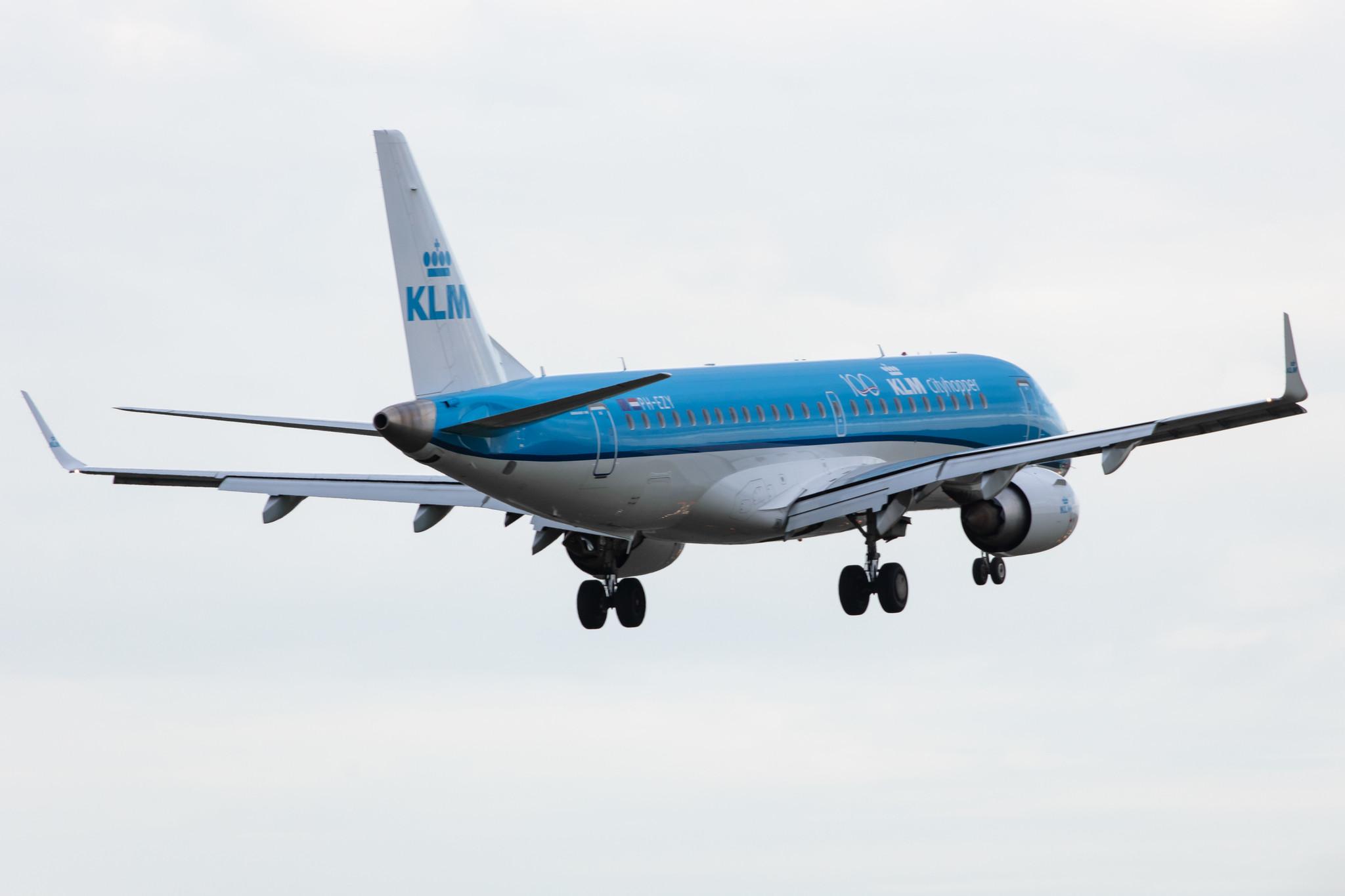 Amsterdam Airport Schiphol: KLM (KL / KLM) | Operator: KLM Cityhopper |  Embraer E190STD E190 | PH-EZY | MSN 19000649