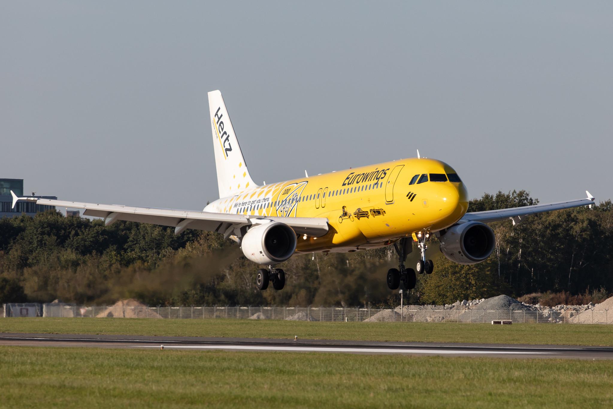 Hamburg Airport: Eurowings (EW / EWG) |  Livery: Hertz Livery |  Airbus A320-214 A320 | D-ABDU | MSN 3516