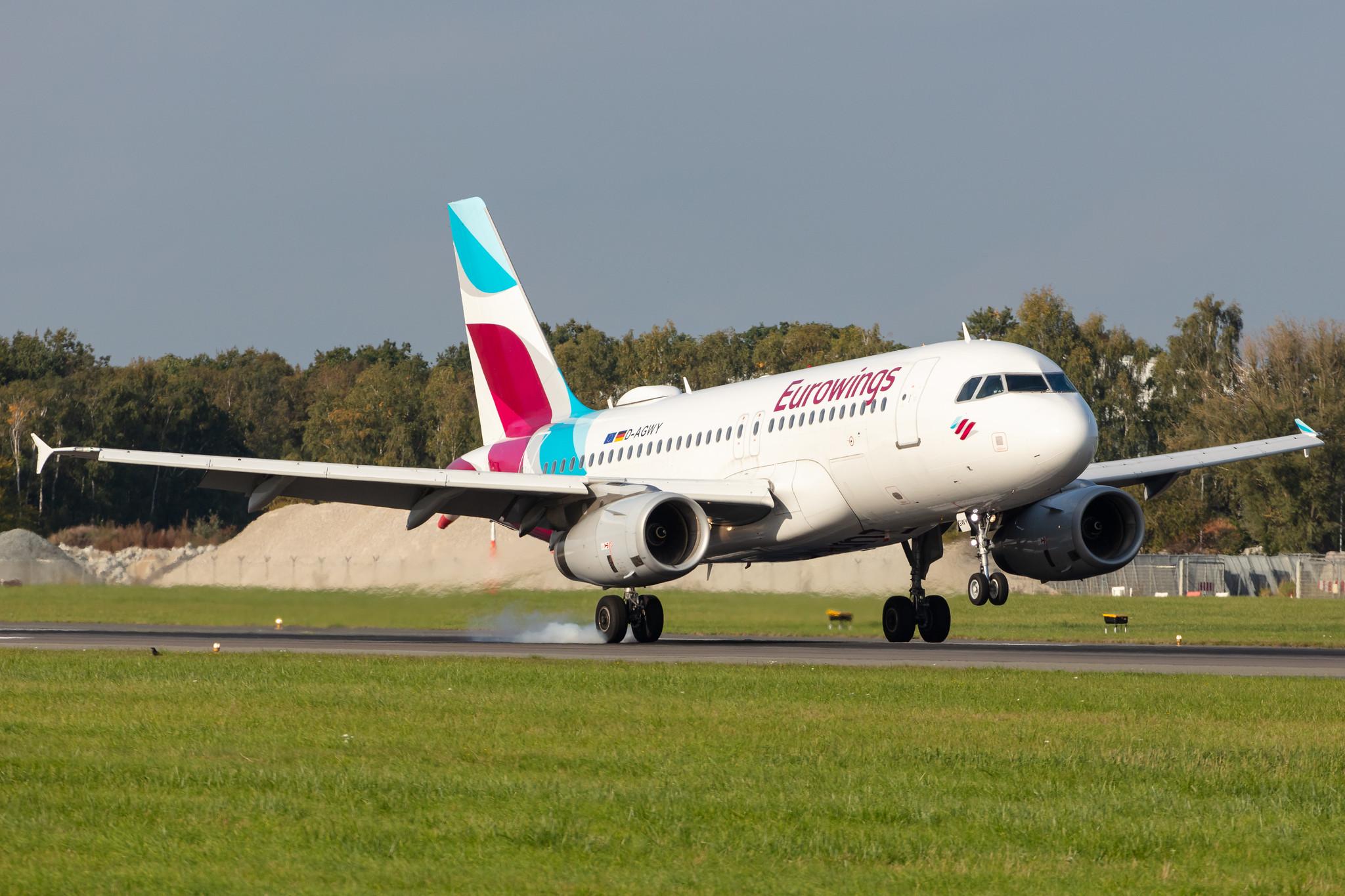 Hamburg Airport: Eurowings (EW / EWG) |  Airbus A319-132 A319 | D-AGWY | MSN 5941