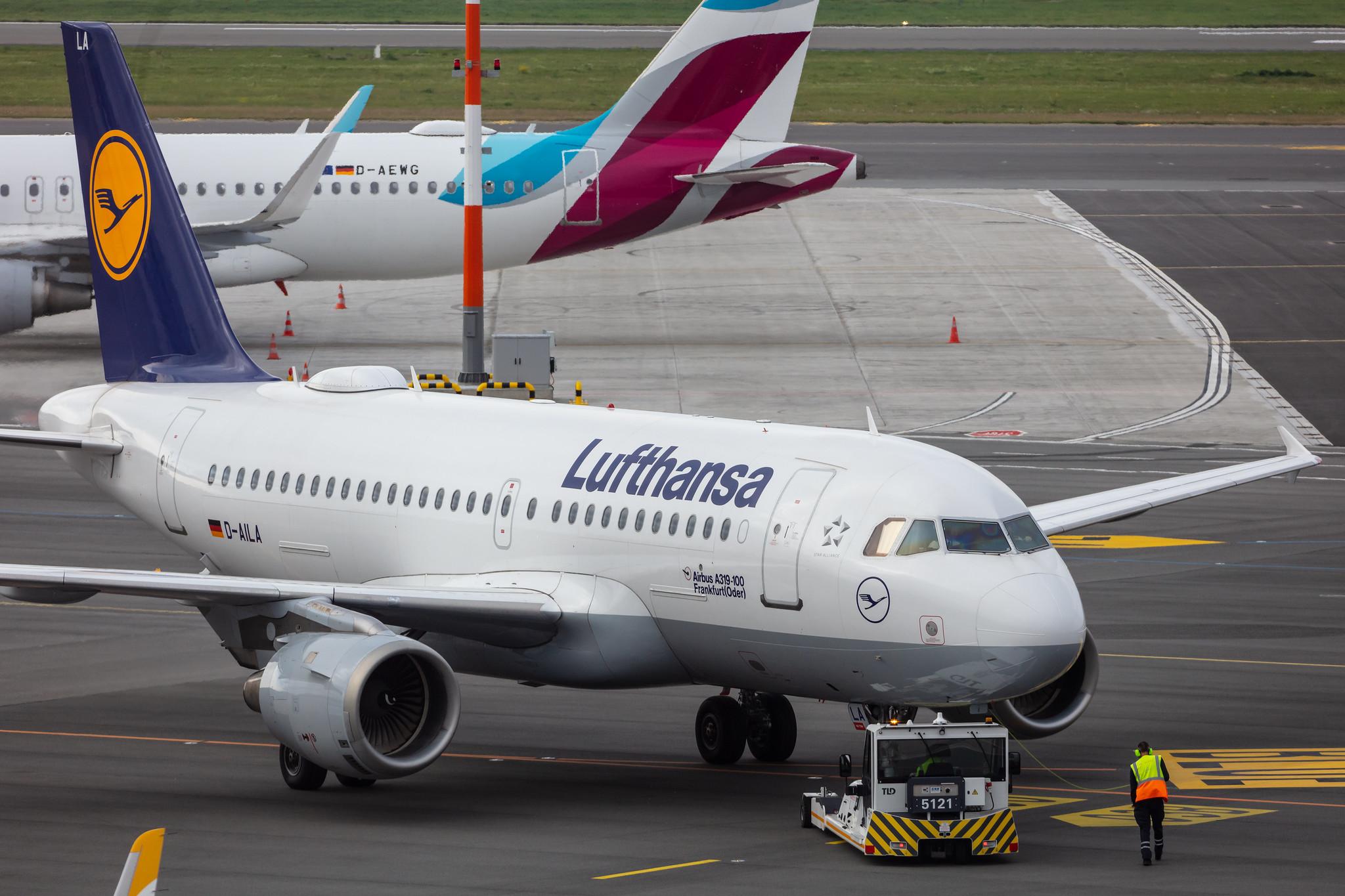 Hamburg Airport: Lufthansa (LH / DLH) |  Airbus A319-114 A319 | D-AILA | MSN 0609