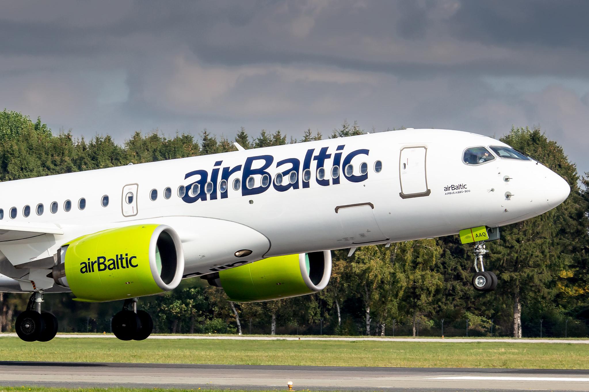 Hamburg Airport: Air Baltic (BT / BTI) |  Airbus A220-300 BCS3 | YL-AAQ | MSN 55052