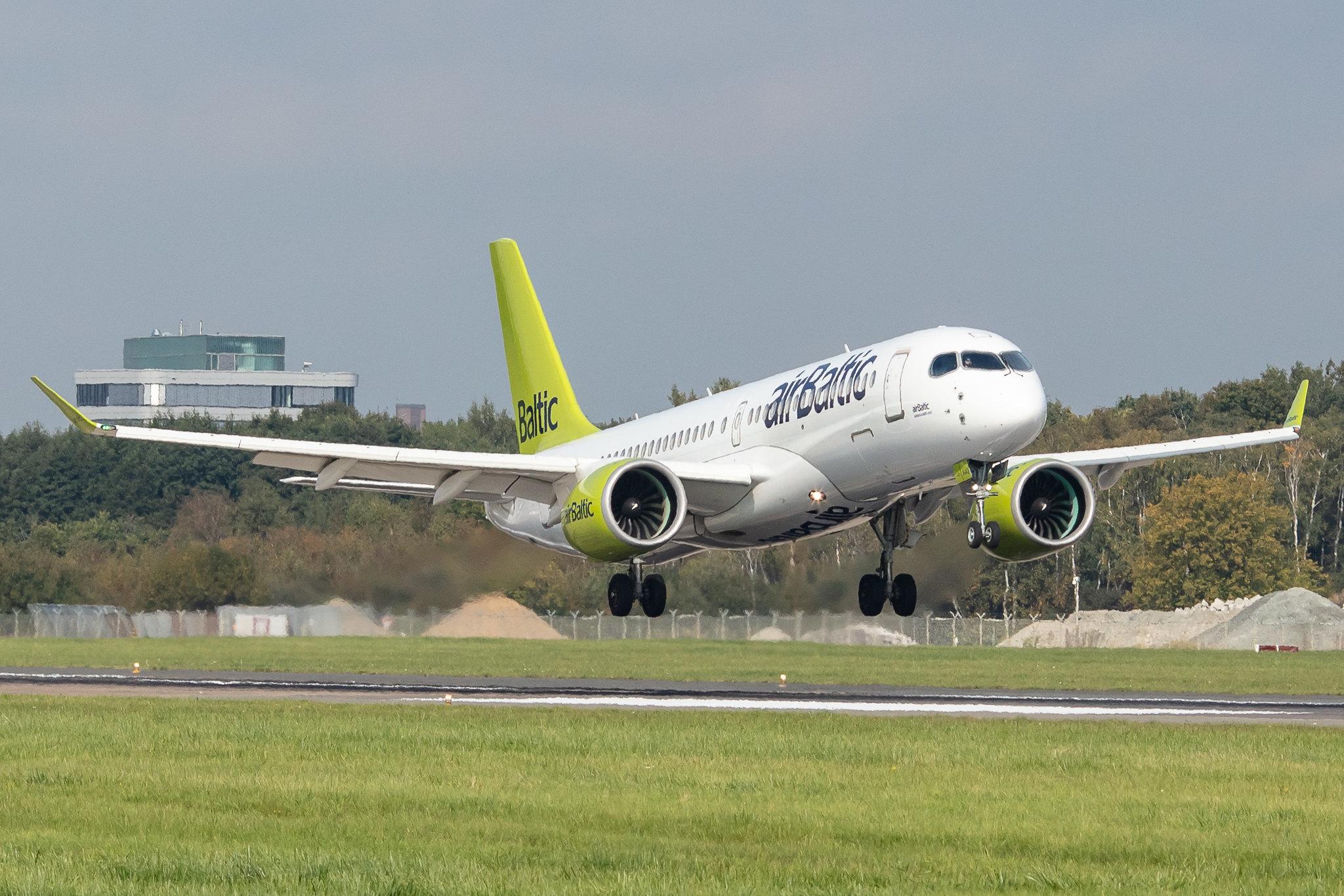 Hamburg Airport: Air Baltic (BT / BTI) |  Airbus A220-300 BCS3 | YL-AAQ | MSN 55052