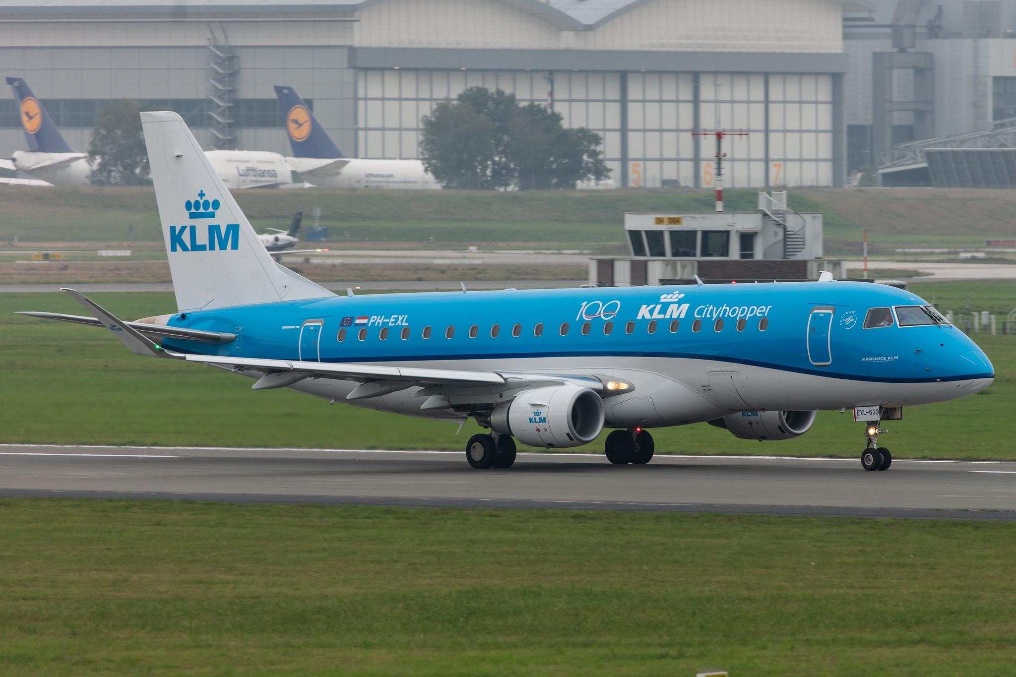 Hamburg Airport: KLM (KL / KLM) | Operator: KLM Cityhopper |  Embraer E175STD E75L | PH-EXL | MSN 17000633