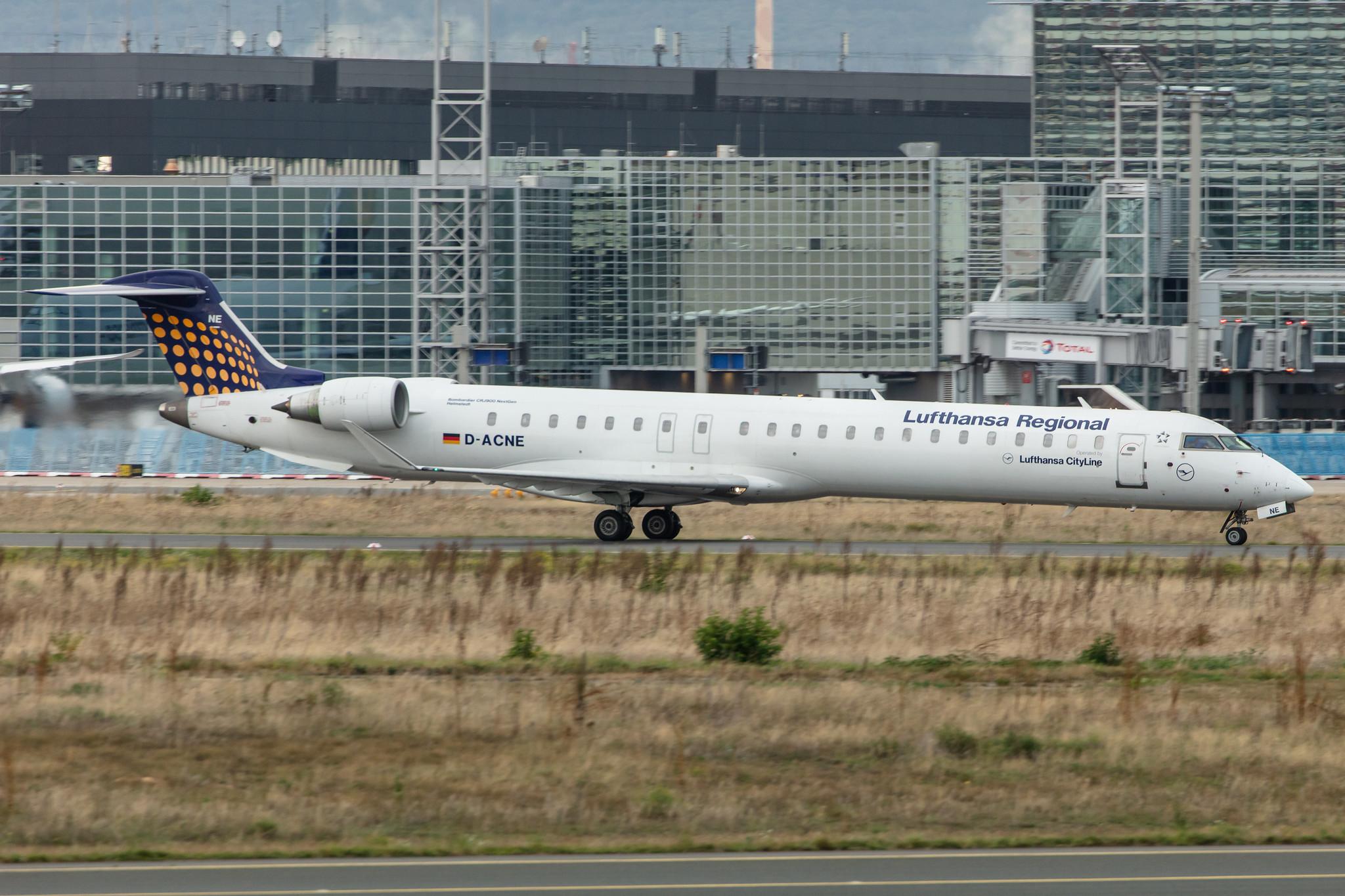 Frankfurt Airport: Lufthansa (LH / DLH) | Operator: Lufthansa CityLine |  Mitsubishi CRJ-900LR CRJ9 | D-ACNE | MSN 15241