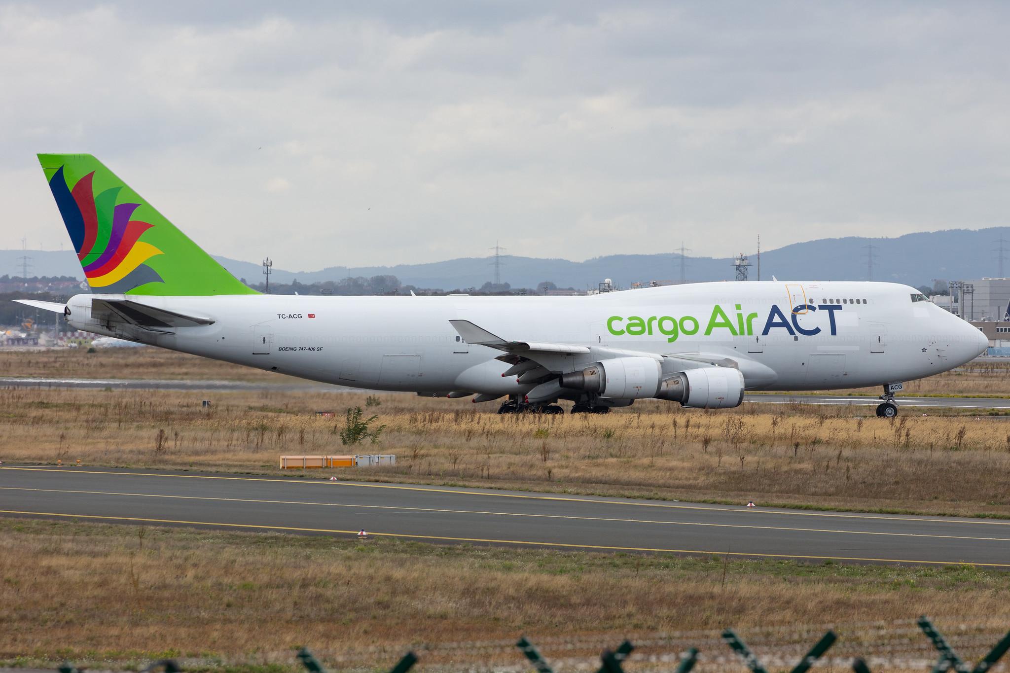 Frankfurt Airport: AirACT (9T / RUN) |  Boeing 747-481(BDSF) B744 | TC-ACG | MSN 25641