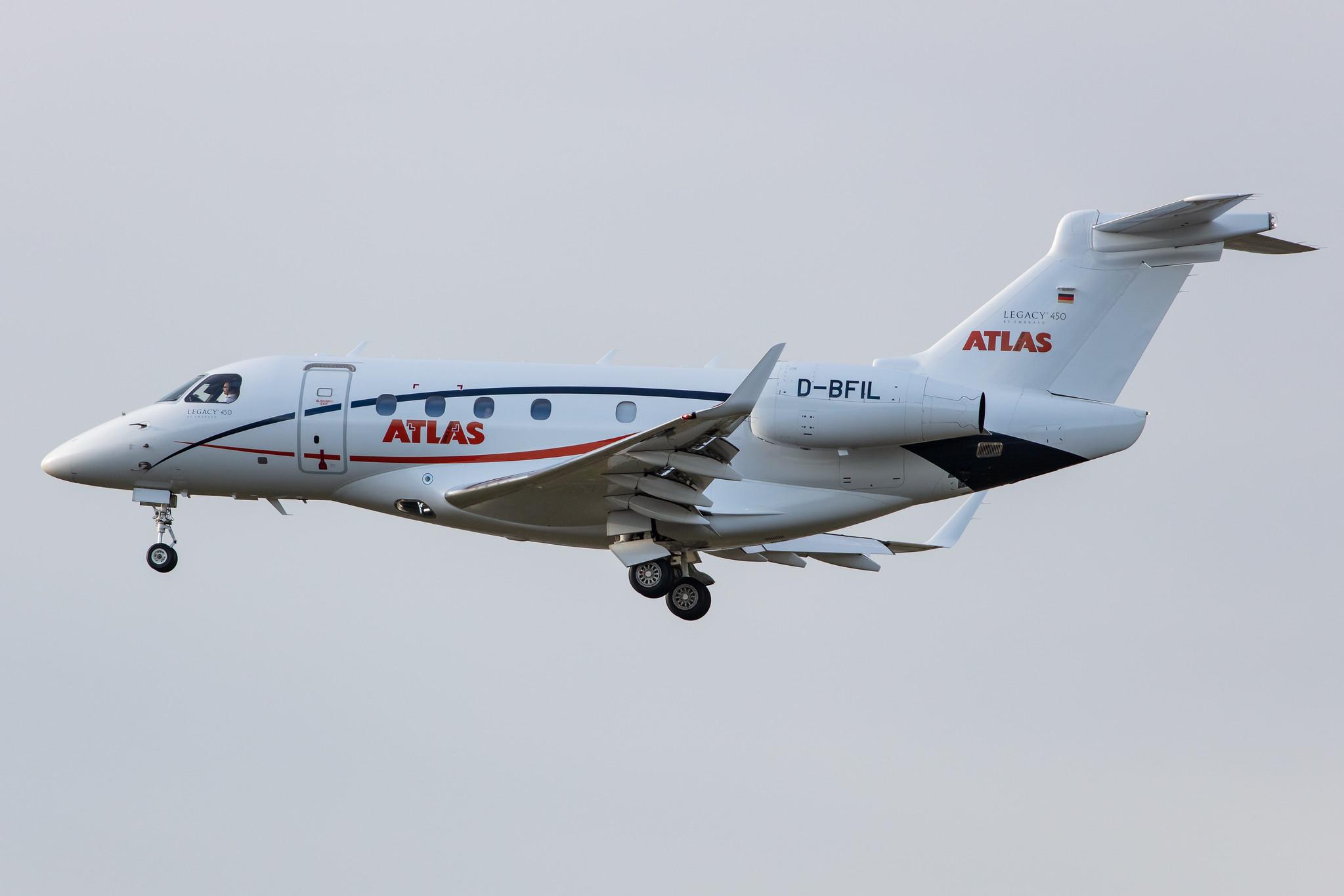 Frankfurt Airport: Atlas Air Service |  Embraer Legacy 450 E545 | D-BFIL | MSN 55010015