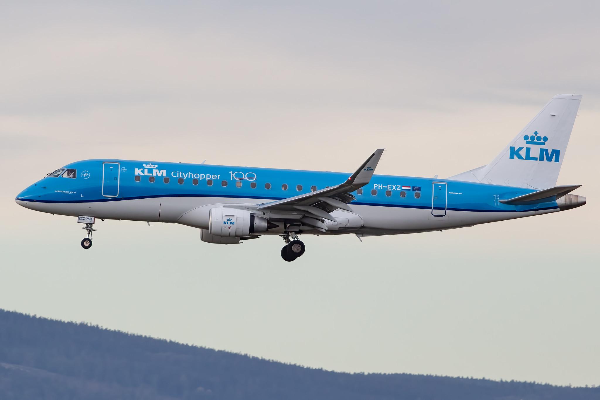 Frankfurt Airport: KLM (KL / KLM) | Operator: KLM Cityhopper |  Embraer E175STD E75L | PH-EXZ | MSN 17000723