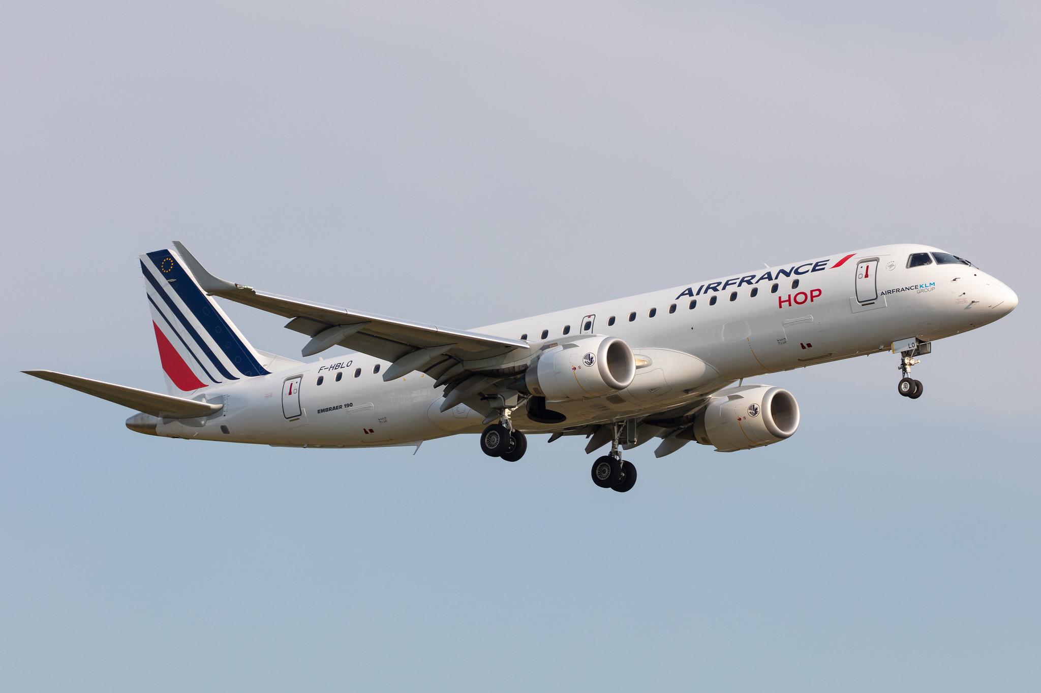 Hamburg Airport: Air France (AF / AFR) | Operator: Air France Hop |  Embraer E190STD E190 | F-HBLO | MSN 19000770