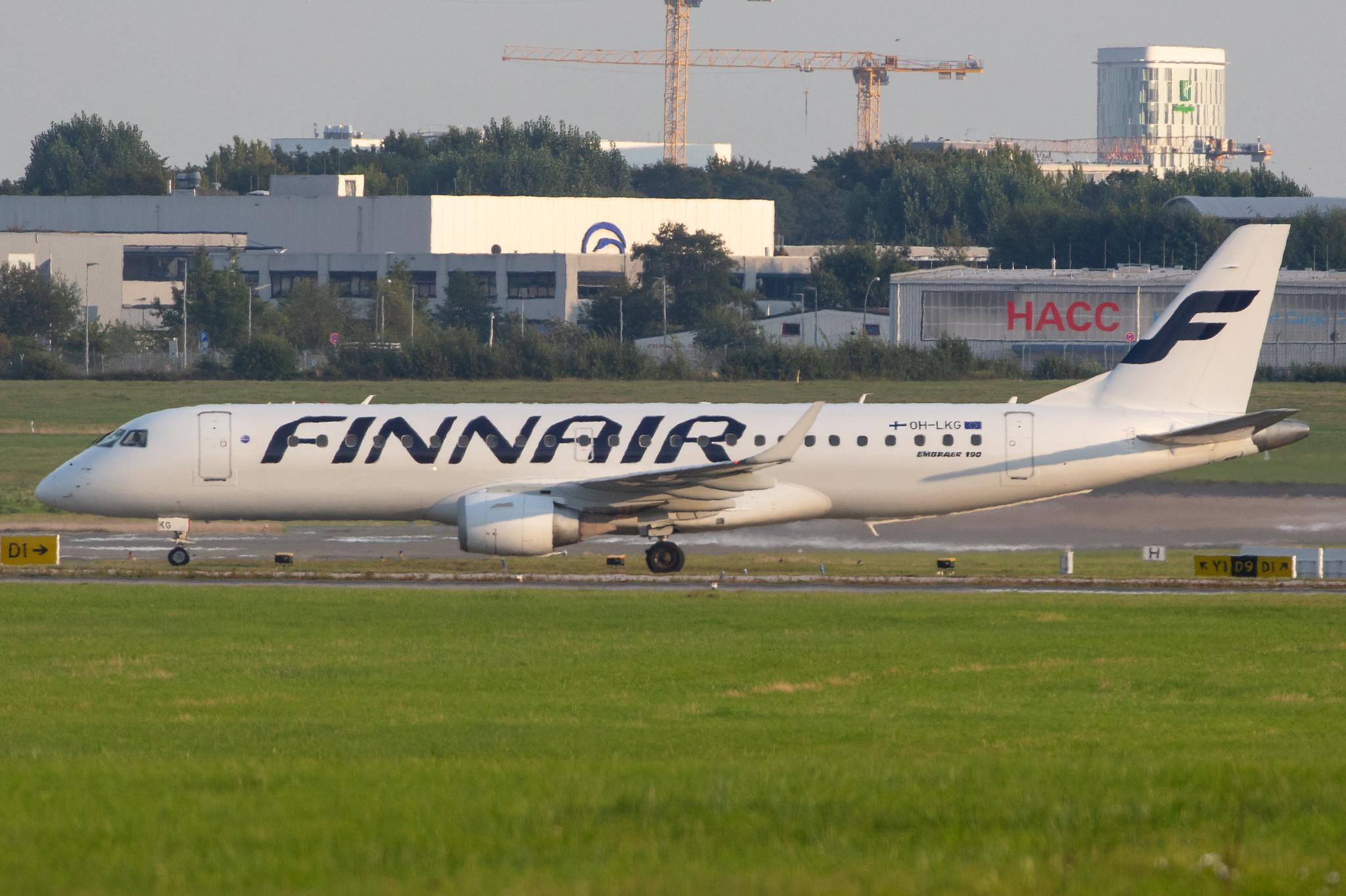 Hamburg Airport: Finnair (AY / FIN) | Operator: NORRA |  Embraer E190LR E190 | OH-LKG | MSN 19000079