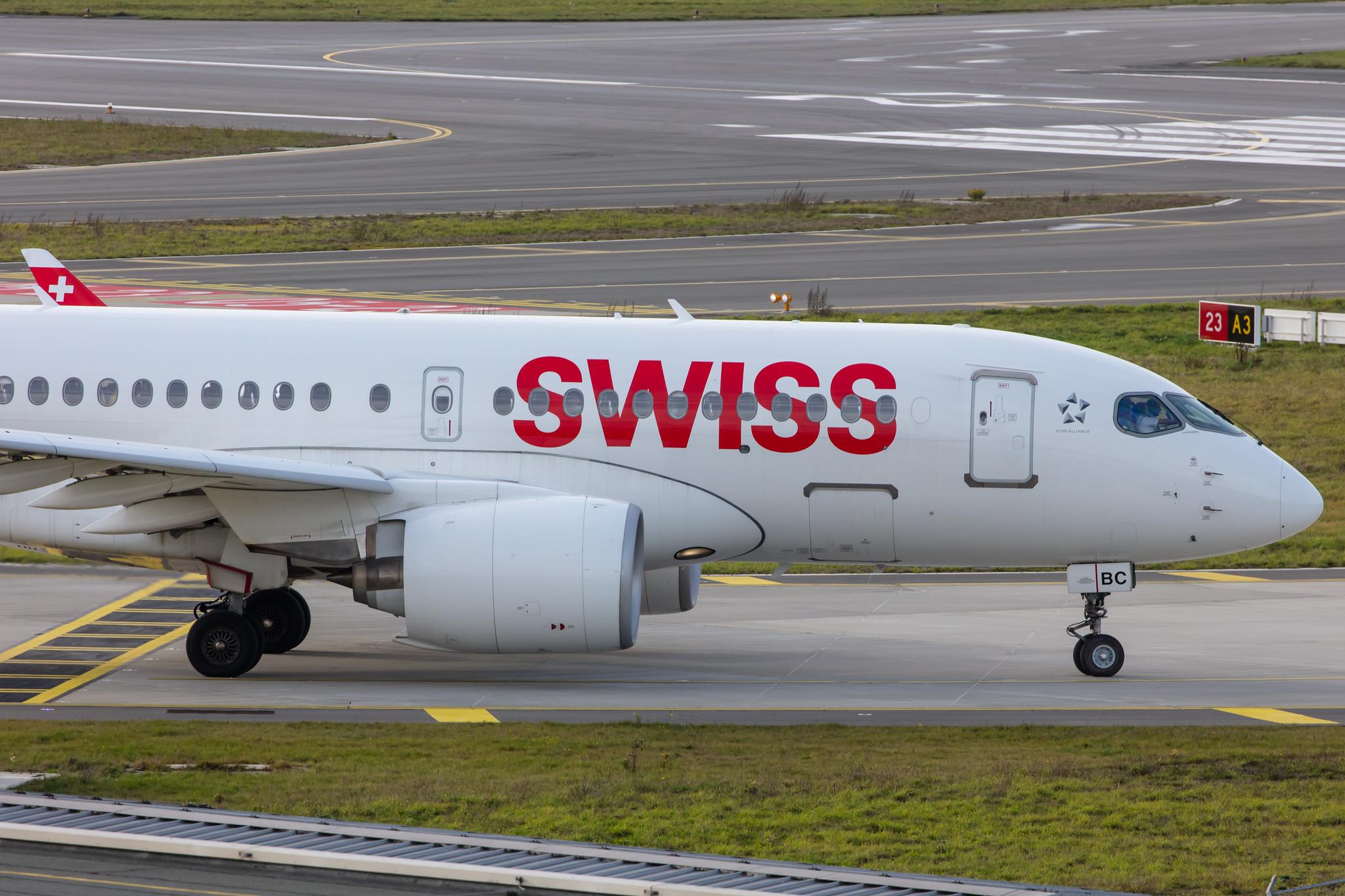 Hamburg Airport: Swiss (LX / SWR) |  Airbus A220-100 BCS1 | HB-JBC | MSN 50012