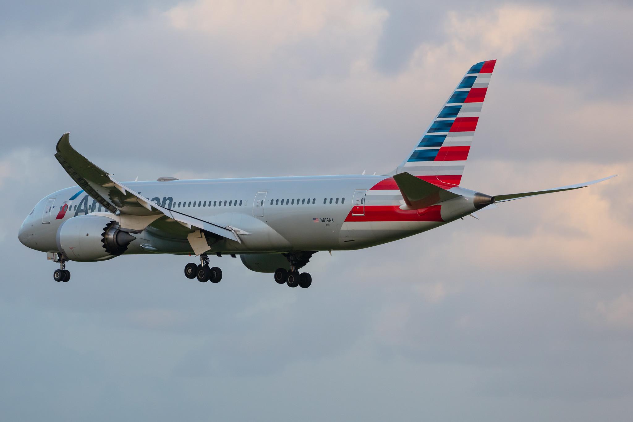 Amsterdam Airport Schiphol: American Airlines (AA / AAL) |  Boeing 787-8 Dreamliner B788 | N814AA | MSN 40632