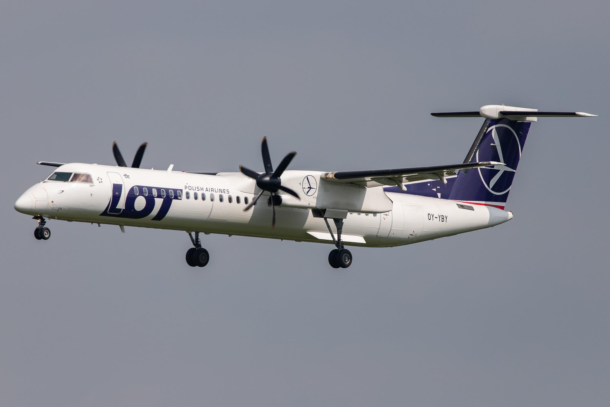 Hamburg Airport: LOT (LO / LOT) |  De Havilland Canada Dash 8-400 DH8D | OY-YBY | MSN 4152