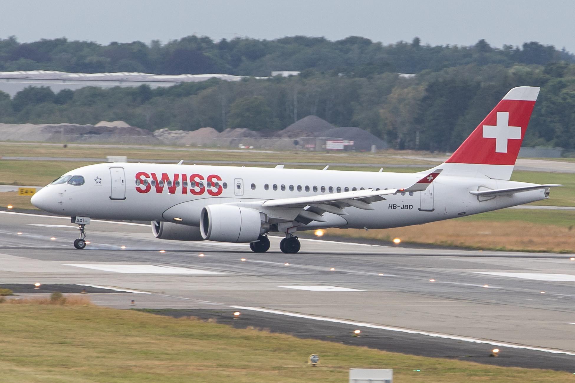 Hamburg Airport: Swiss (LX / SWR) |  Airbus A220-100 BCS1 | HB-JBD | MSN 50013