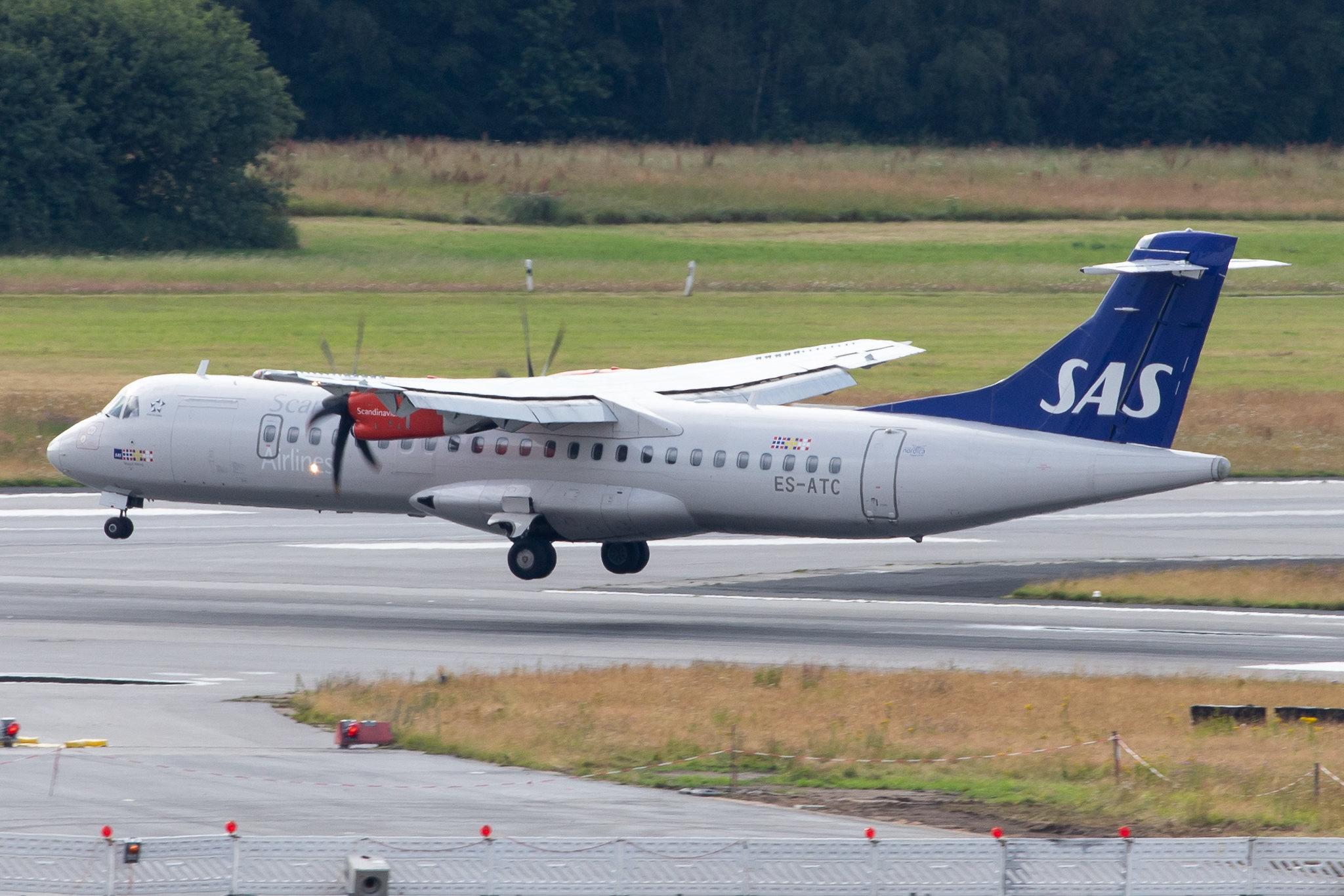 Hamburg Airport: SAS (SK / SAS) | Operator: Xfly |  ATR 72-600 AT76 | ES-ATC | MSN 1164