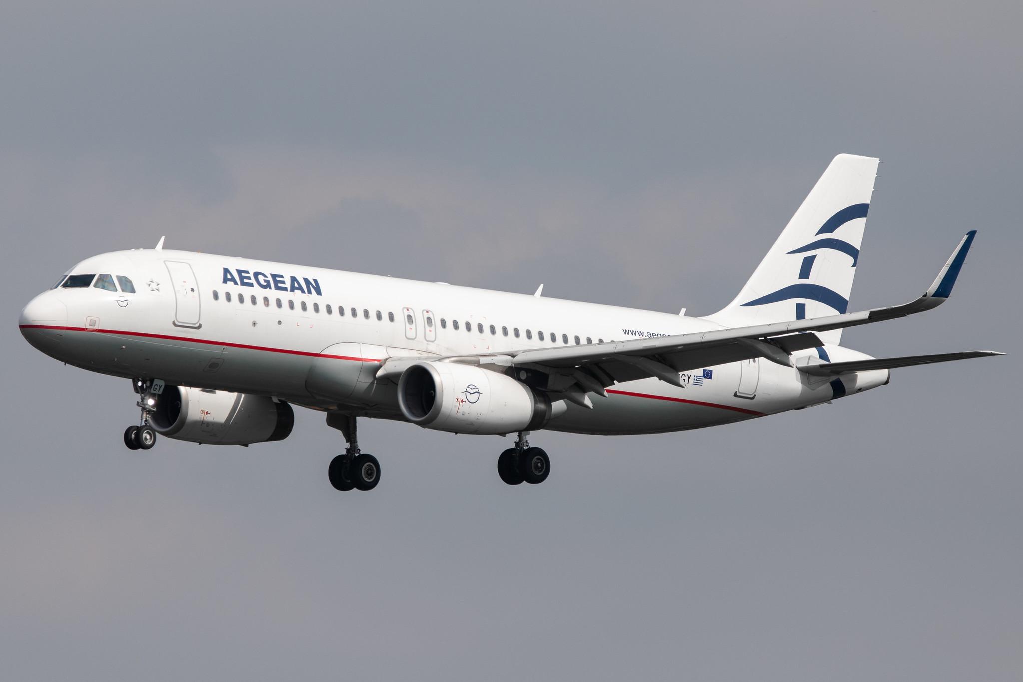 Hamburg Airport: Aegean Airlines (A3 / AEE) |  Airbus A320-232 A320 | SX-DGY | MSN 6611