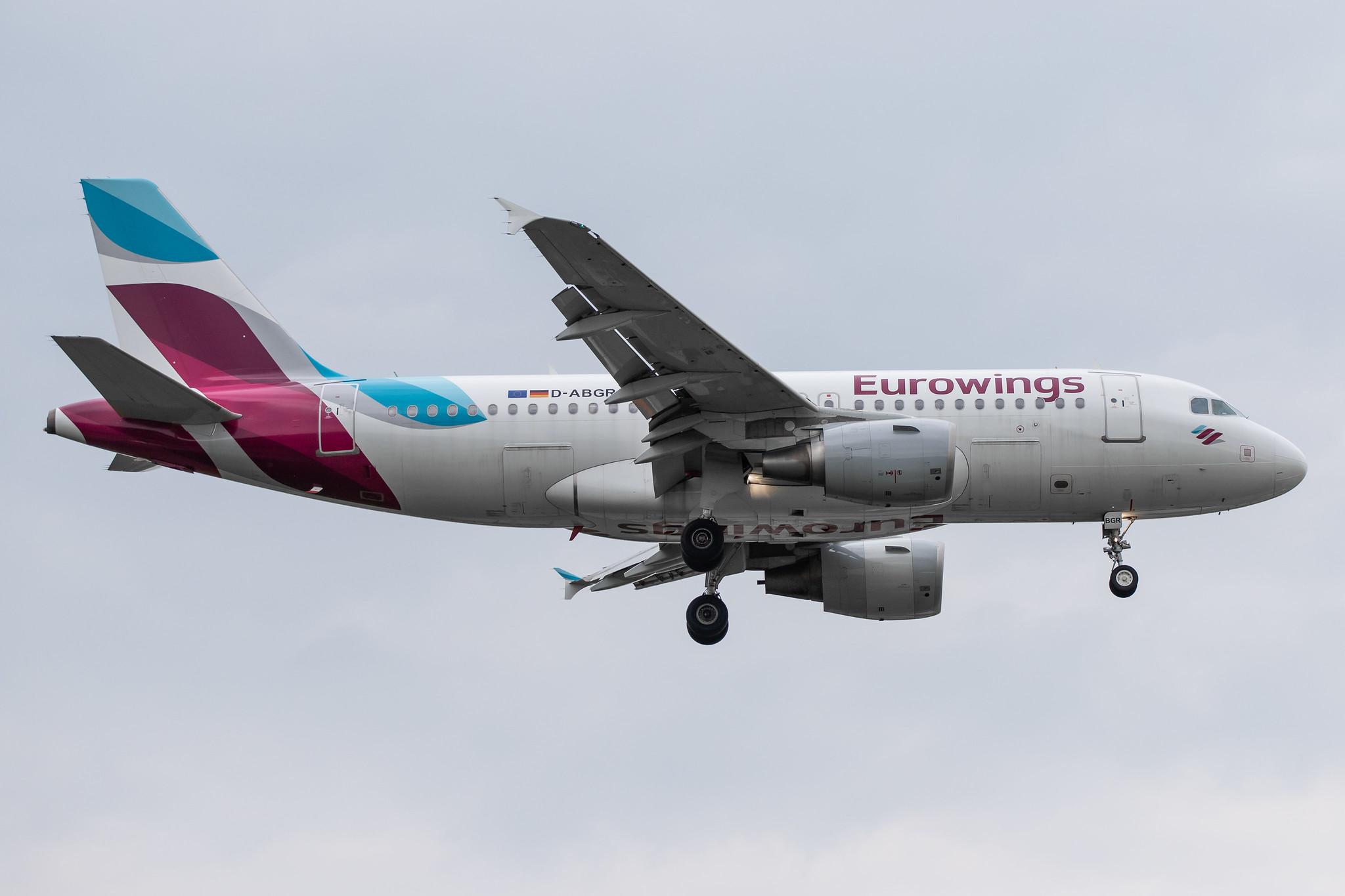Hamburg Airport: Eurowings (EW / EWG) |  Airbus A319-112 A319 | D-ABGR | MSN 3704