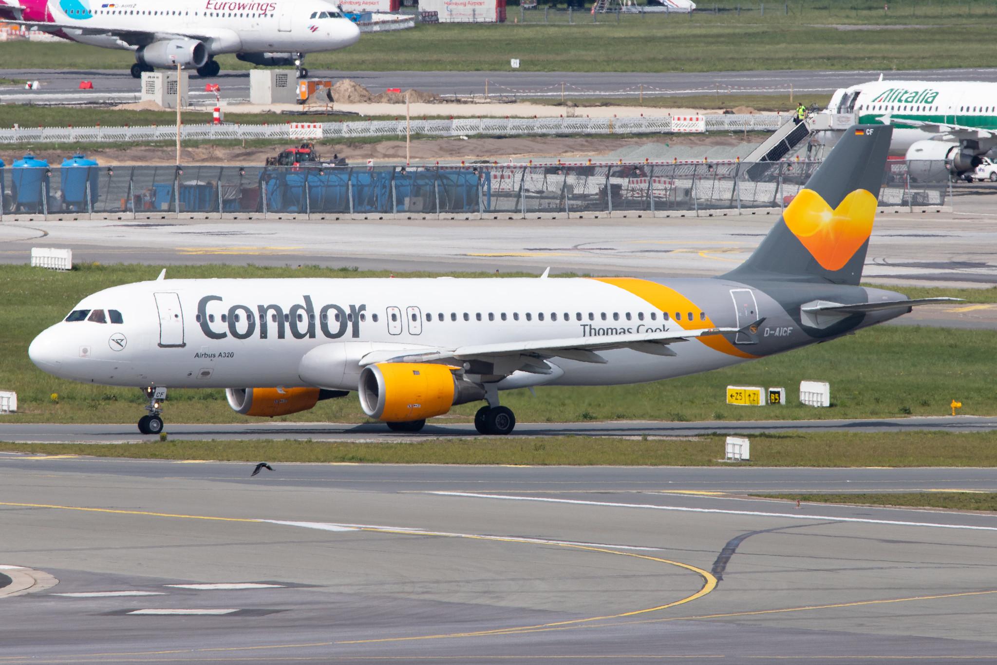 Hamburg Airport: Condor (DE / CFG) |  Airbus A320-212 A320 | D-AICF | MSN 0905