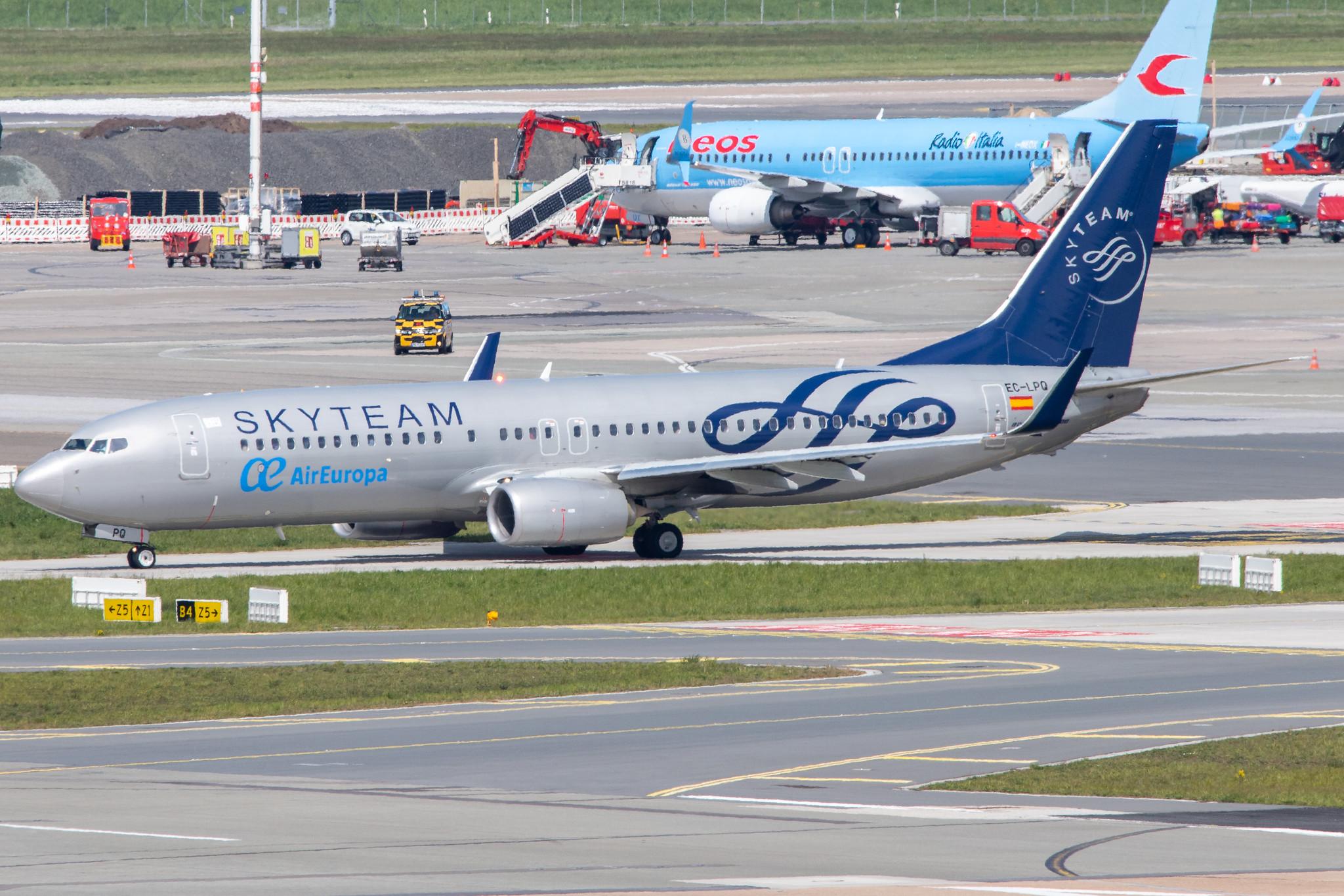 Hamburg Airport: Air Europa (UX / AEA) |  Livery: SkyTeam Livery |  Boeing 737-85P B738 | EC-LPQ | MSN 35496