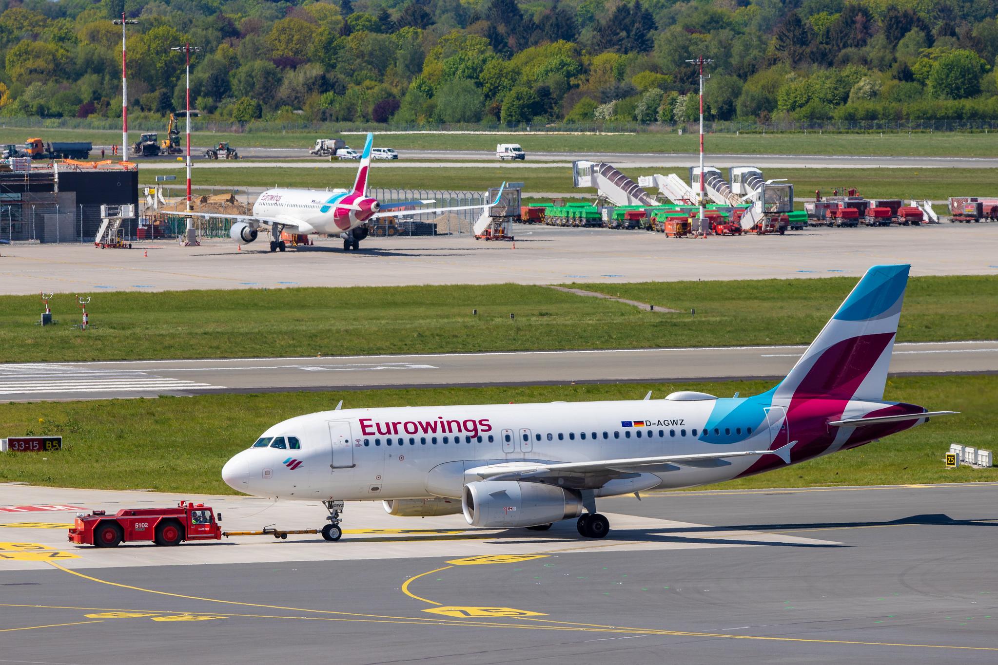 Hamburg Airport: Eurowings (EW / EWG) |  Airbus A319-132 A319 | D-AGWZ | MSN 5978