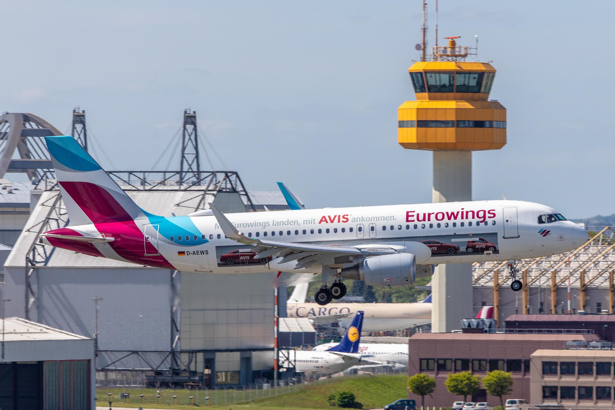 Hamburg Airport: Eurowings (EW / EWG) |  Livery: AVIS Livery |  Airbus A320-214 A320 | D-AEWS | MSN 7439