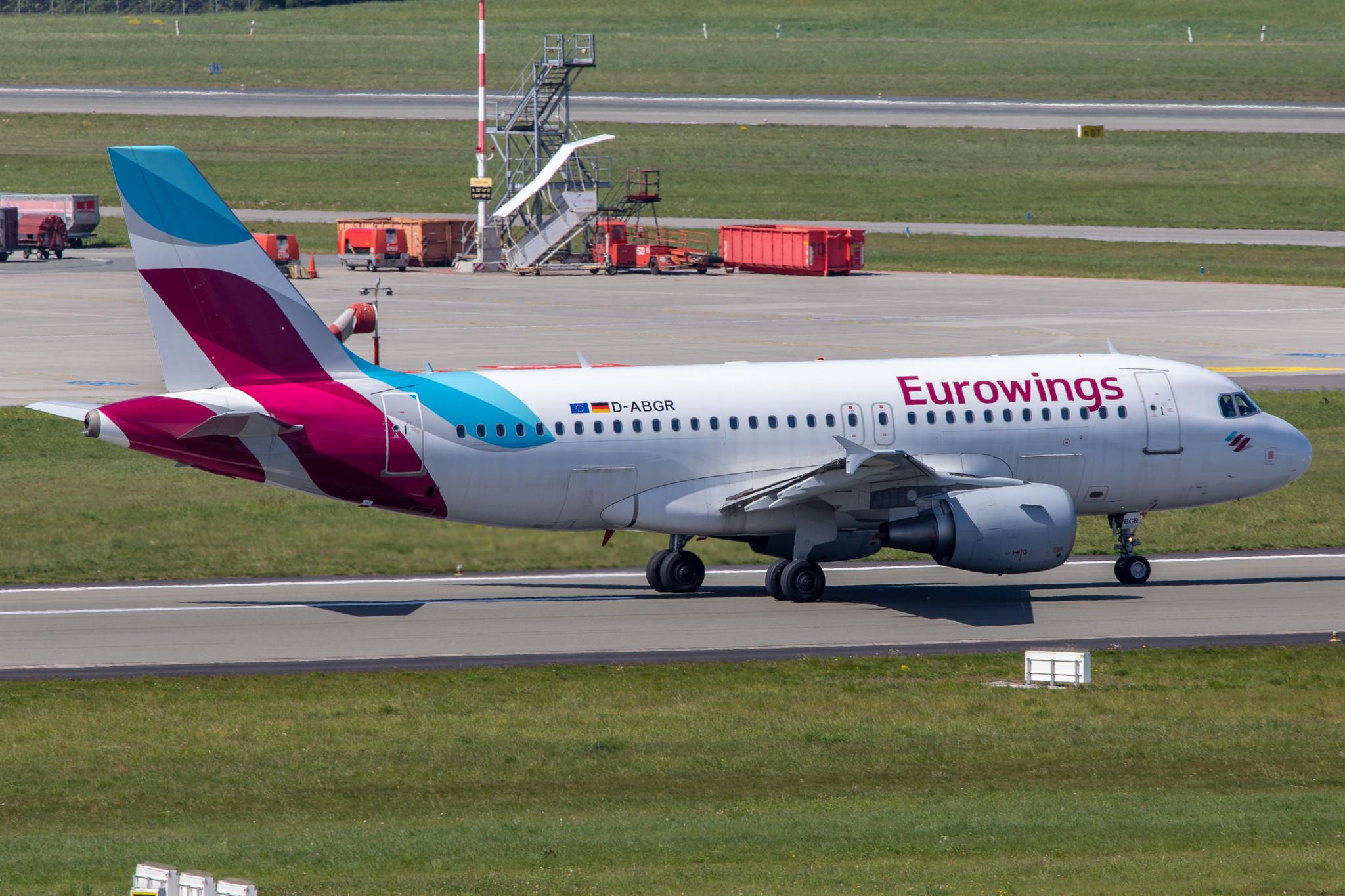 Hamburg Airport: Eurowings (EW / EWG) |  Airbus A319-112 A319 | D-ABGR | MSN 3704