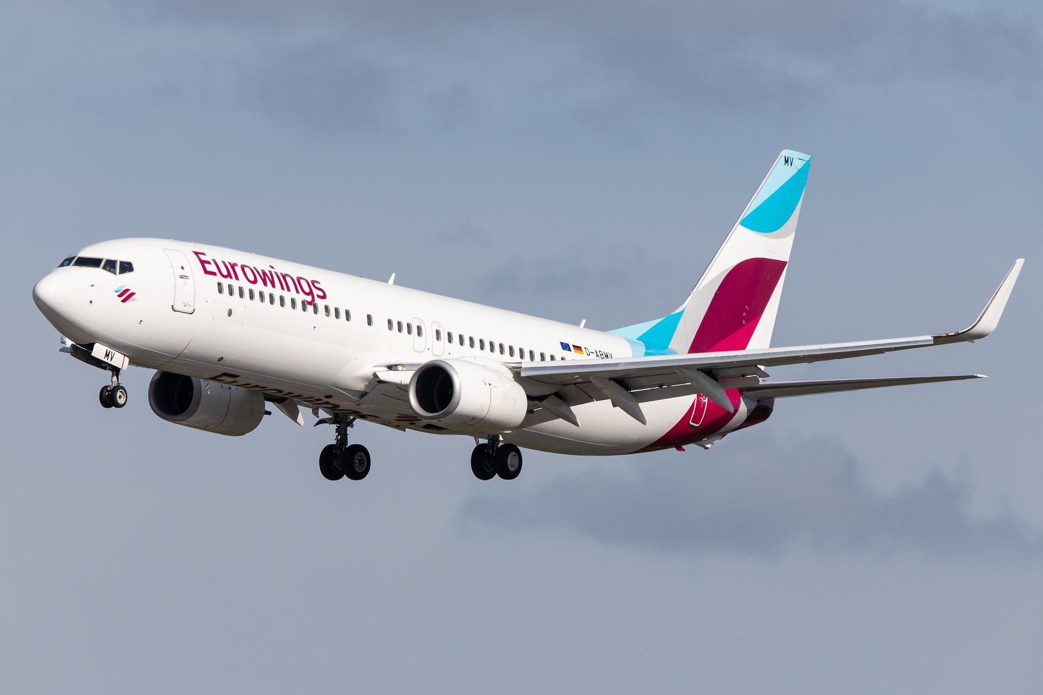 Hamburg Airport: Eurowings (EW / EWG) | Operator: TUI fly |  Boeing 737-86J B738 | D-ABMV | MSN 37785