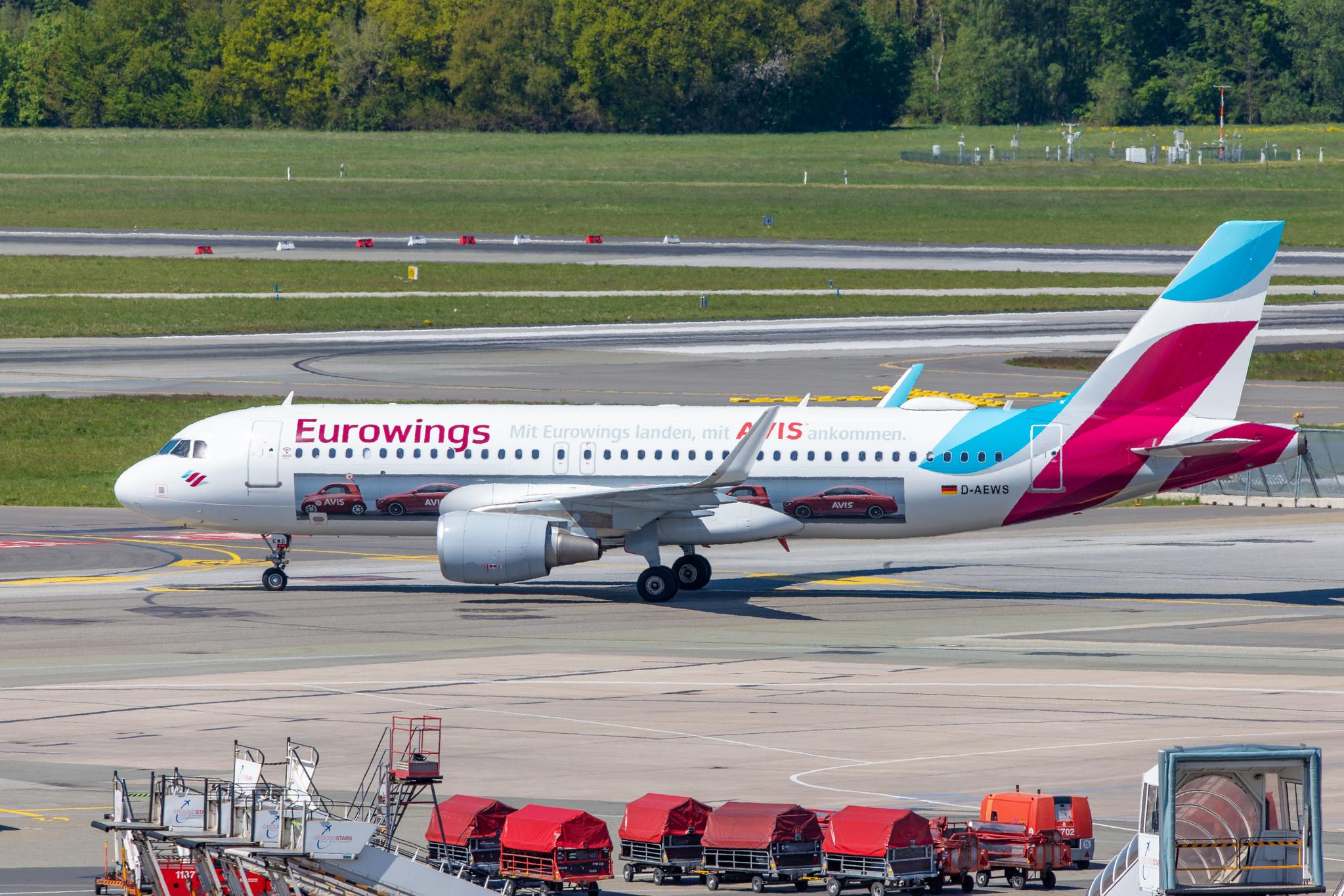 Hamburg Airport: Eurowings (EW / EWG) |  Livery: AVIS Livery |  Airbus A320-214 A320 | D-AEWS | MSN 7439