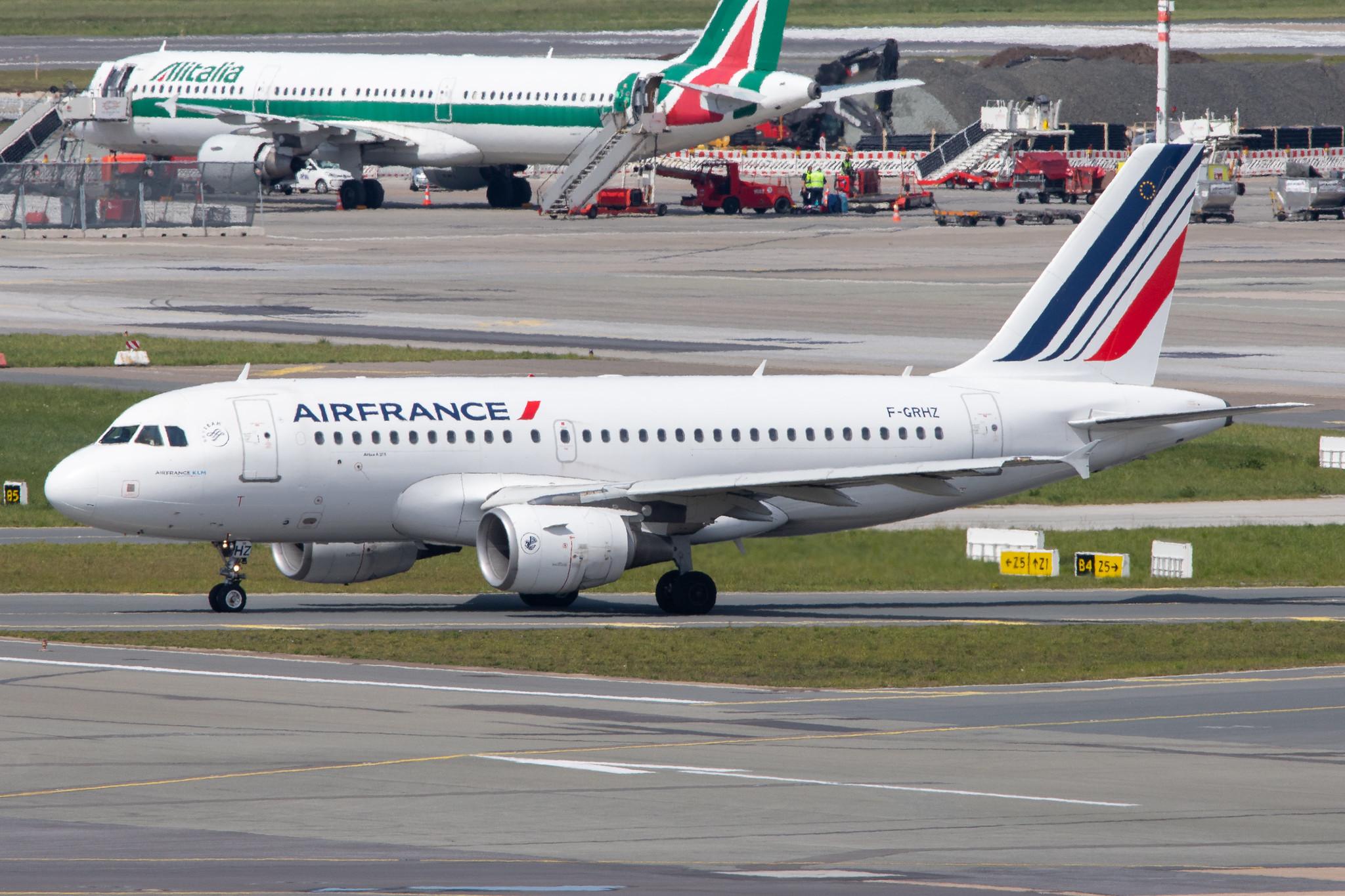 Hamburg Airport: Air France (AF / AFR) |  Airbus A319-111 A319 | F-GRHZ | MSN 1622