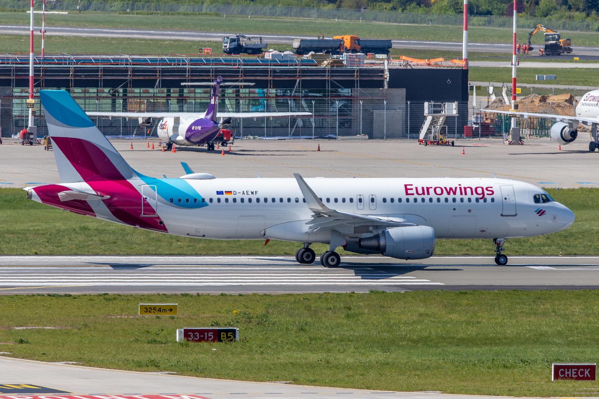 Hamburg Airport: Eurowings (EW / EWG) |  Airbus A320-214 A320 | D-AEWF | MSN 7087