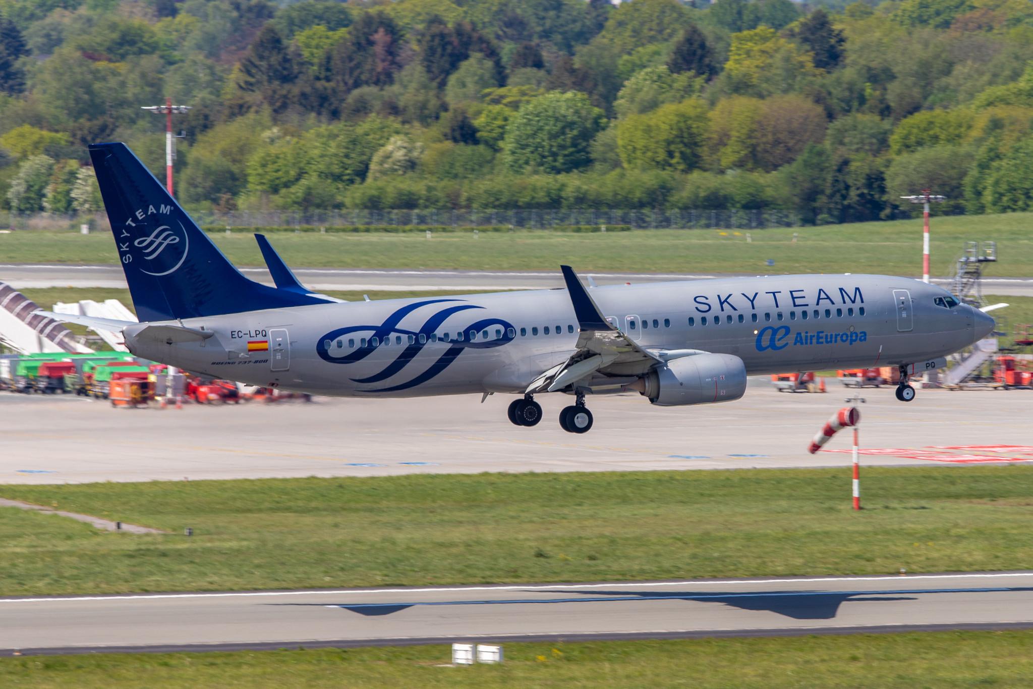 Hamburg Airport: Air Europa (UX / AEA) |  Livery: SkyTeam Livery |  Boeing 737-85P B738 | EC-LPQ | MSN 35496
