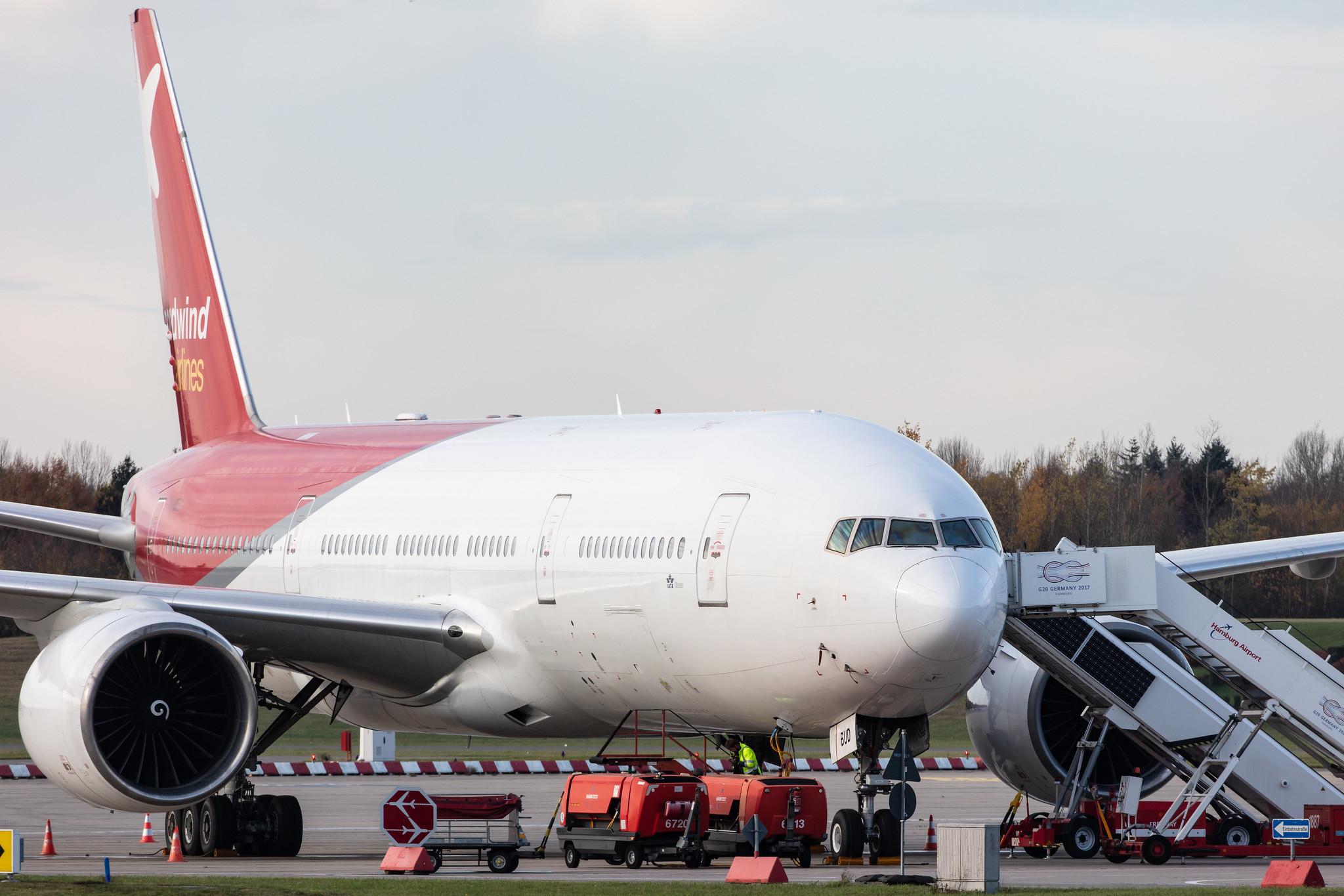 Hamburg Airport: Nordwind Airlines (N4 / NWS) |  Boeing 777-2Q8(ER) B772 | VQ-BUD | MSN 27608