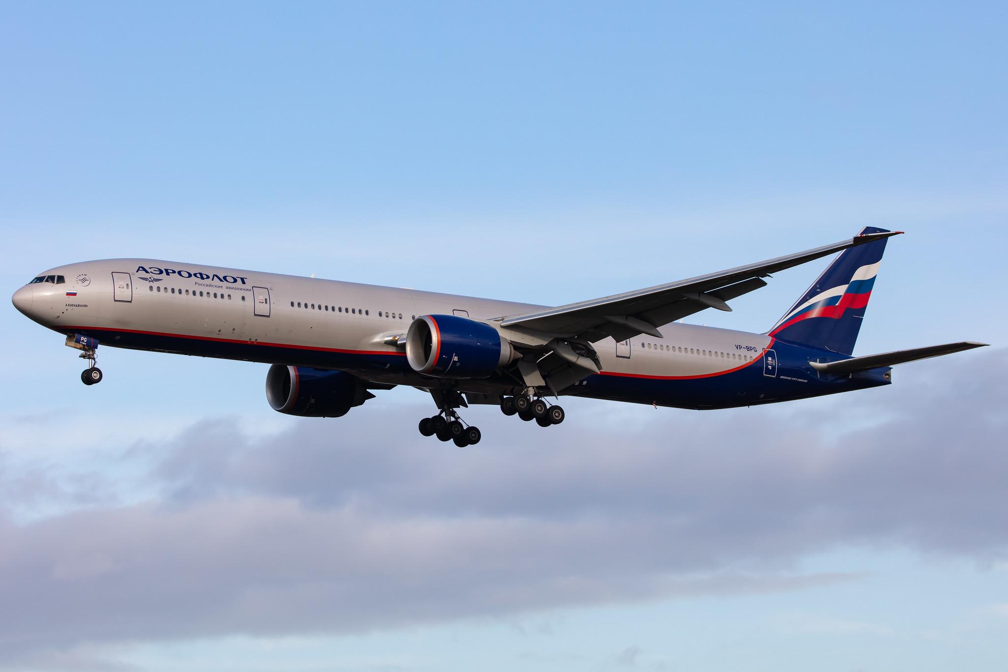Hamburg Airport: Aeroflot (SU / AFL) |  Boeing 777-3M0(ER) B77W | VP-BPG | MSN 41693
