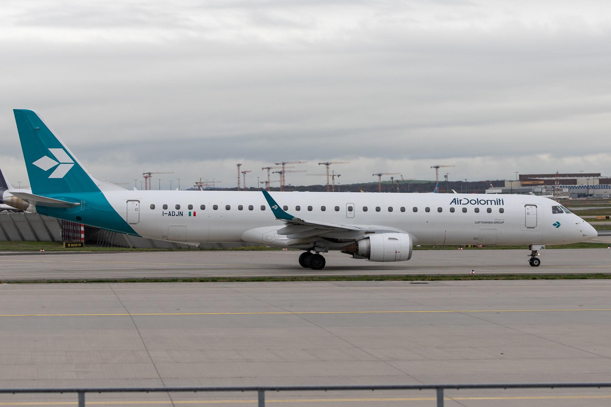 Frankfurt Airport: Air Dolomiti (EN / DLA) |  Embraer E195LR E195 | I-ADJN | MSN 19000270