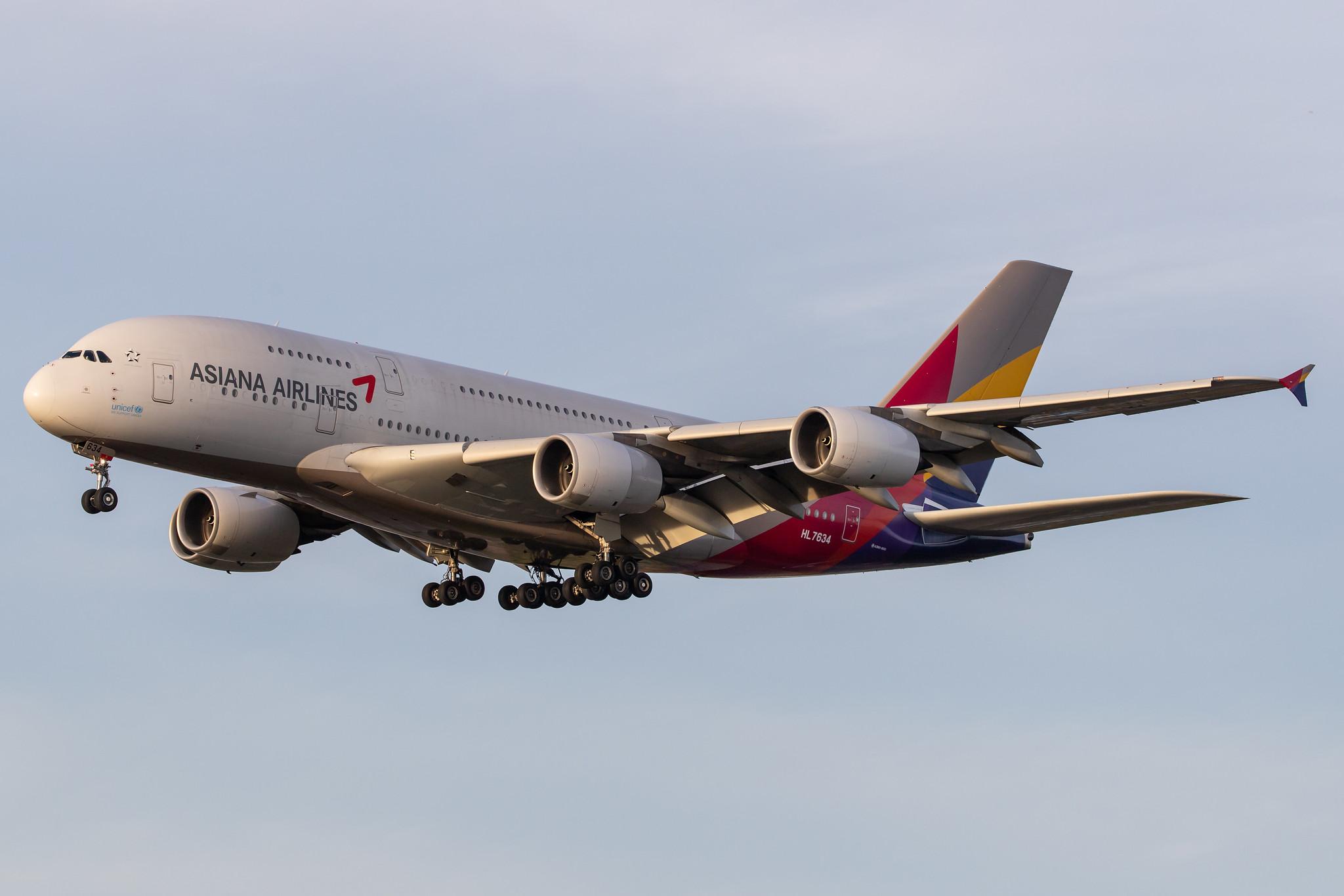 Frankfurt Airport: Asiana Airlines (OZ / AAR) |  Airbus A380-841 A388 | HL7634 | MSN 179