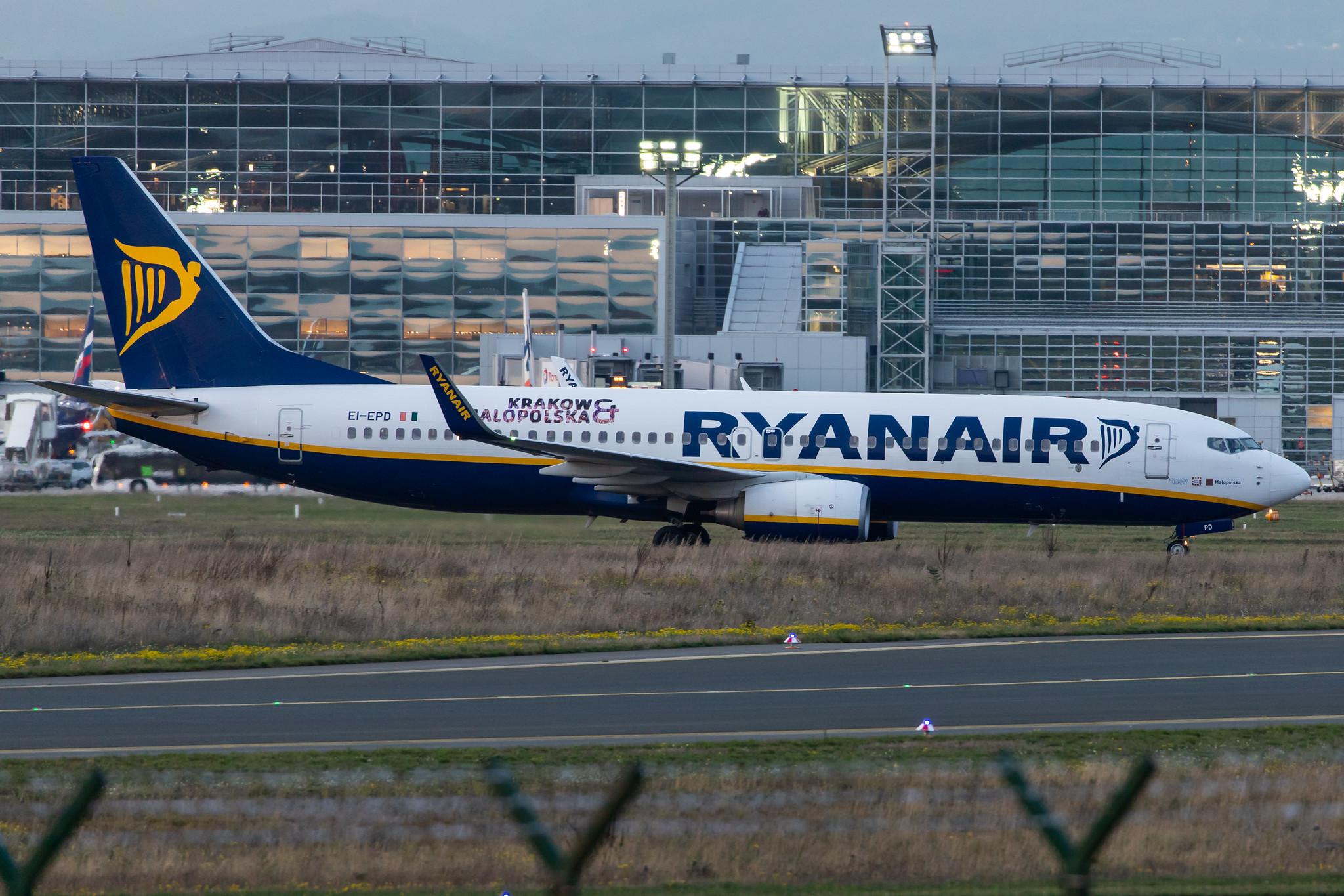 Frankfurt Airport: Ryanair (FR / RYR) |  Boeing 737-8AS B738 | EI-EPD | MSN 40310