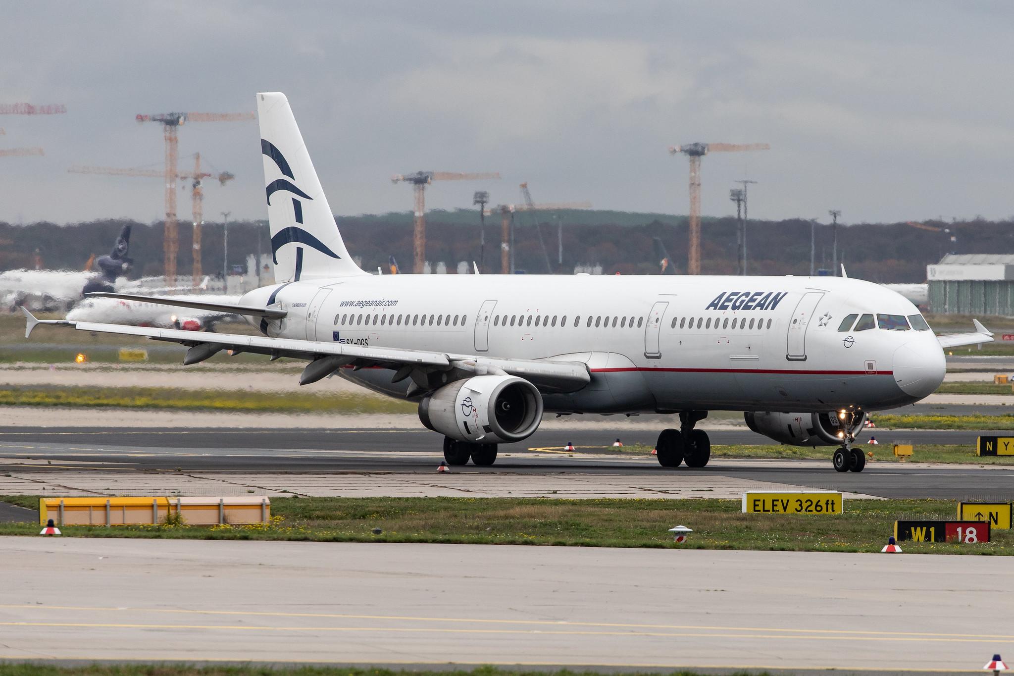 Frankfurt Airport: Aegean Airlines (A3 / AEE) |  Airbus A321-231 A321 | SX-DGS | MSN 1428