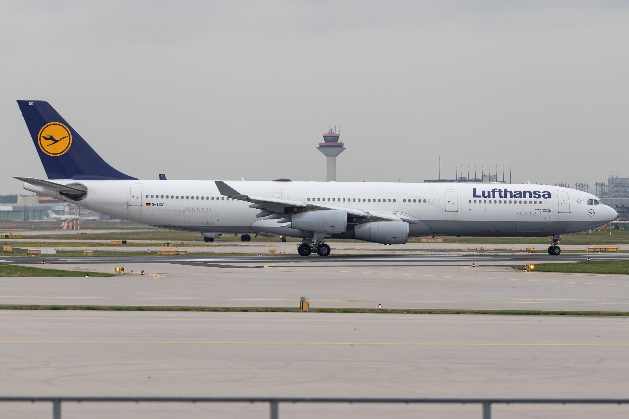Frankfurt Airport: Lufthansa (LH / DLH) |  Airbus A340-313 A343 | D-AIGO | MSN 0233