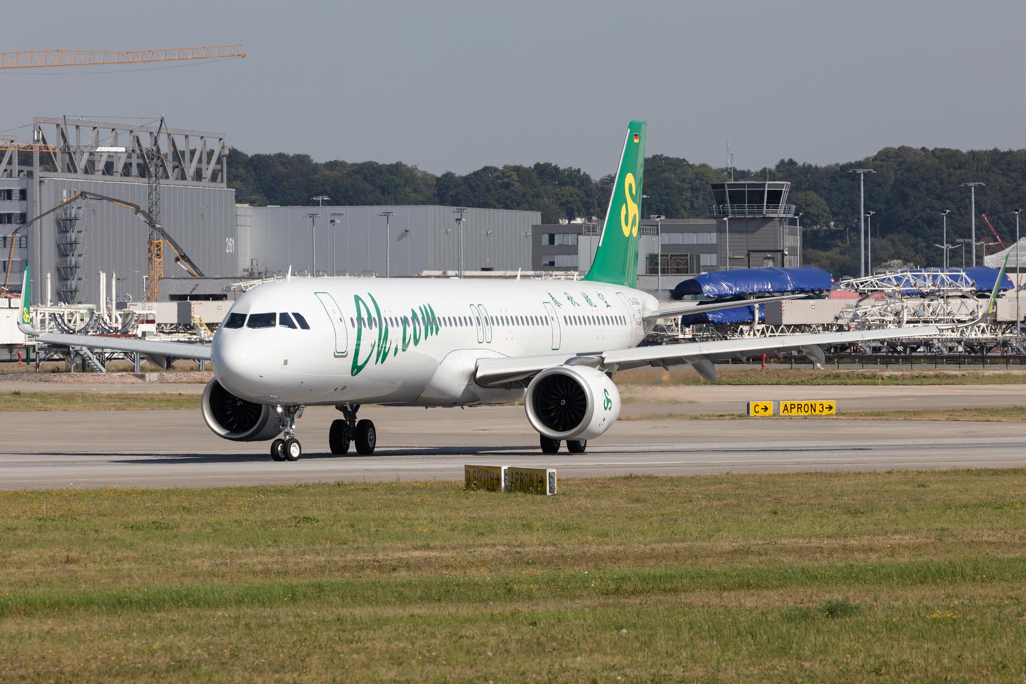 Hamburg Finkenwerder: Spring Airlines  (9C / CQH) |  Airbus A321-253NX A21N | D-AZAU (B-30FZ) | MSN 9556