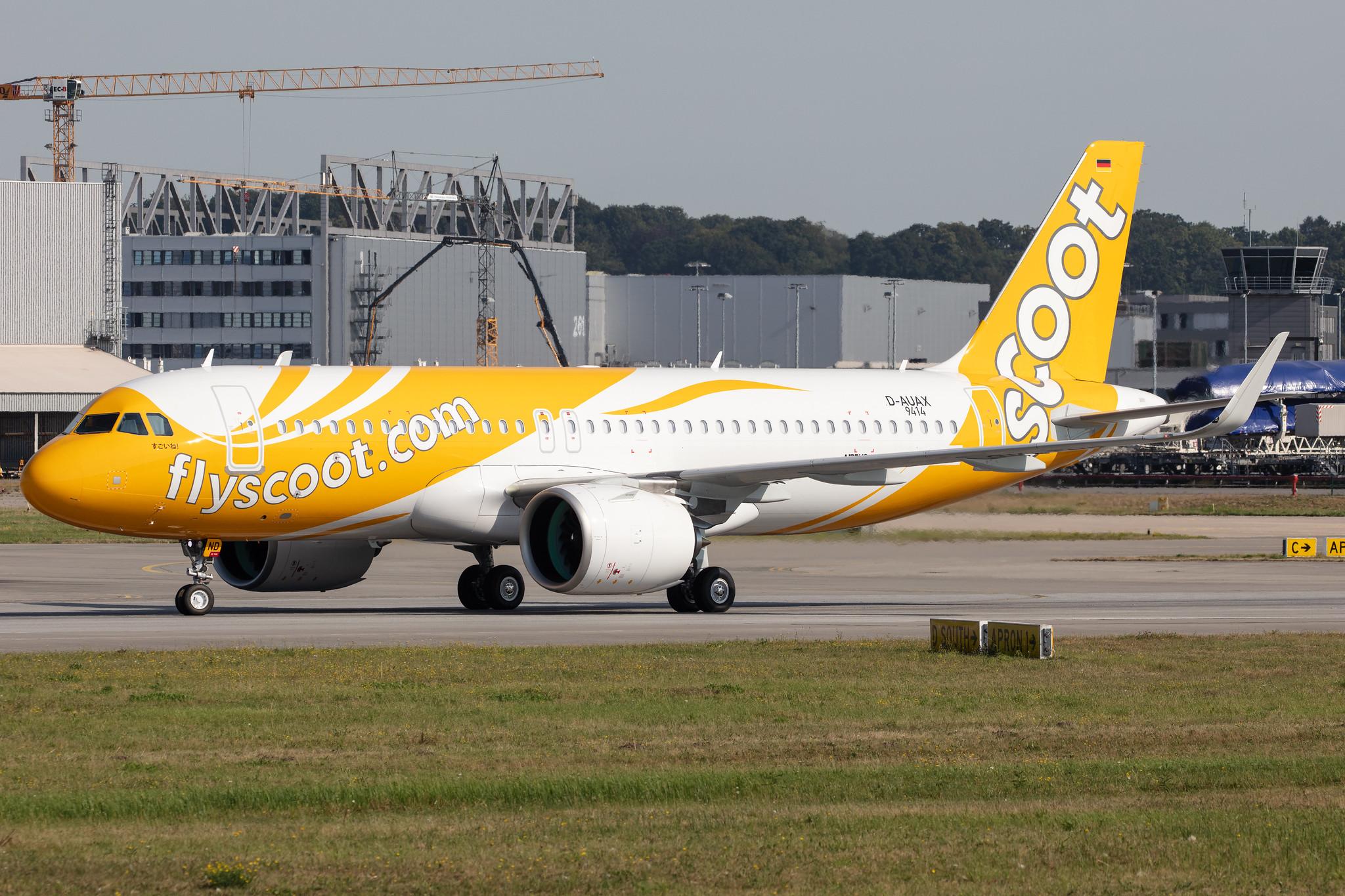 Hamburg Finkenwerder: Scoot (TR / TGW) |  Airbus A320-271N A20N | D-AUAX (9V-TND) | MSN 9414