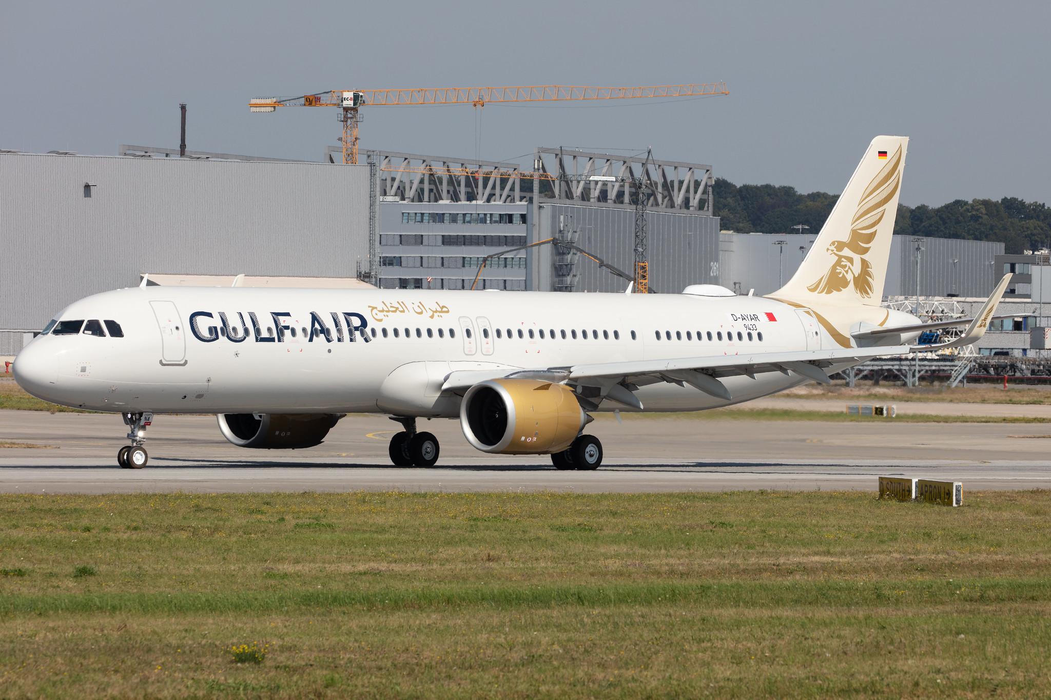 Hamburg Finkenwerder: Gulf Air (GF / GFA) |  Airbus A321-253NX A21N | D-AYAR (A9C-NA) | MSN 9433